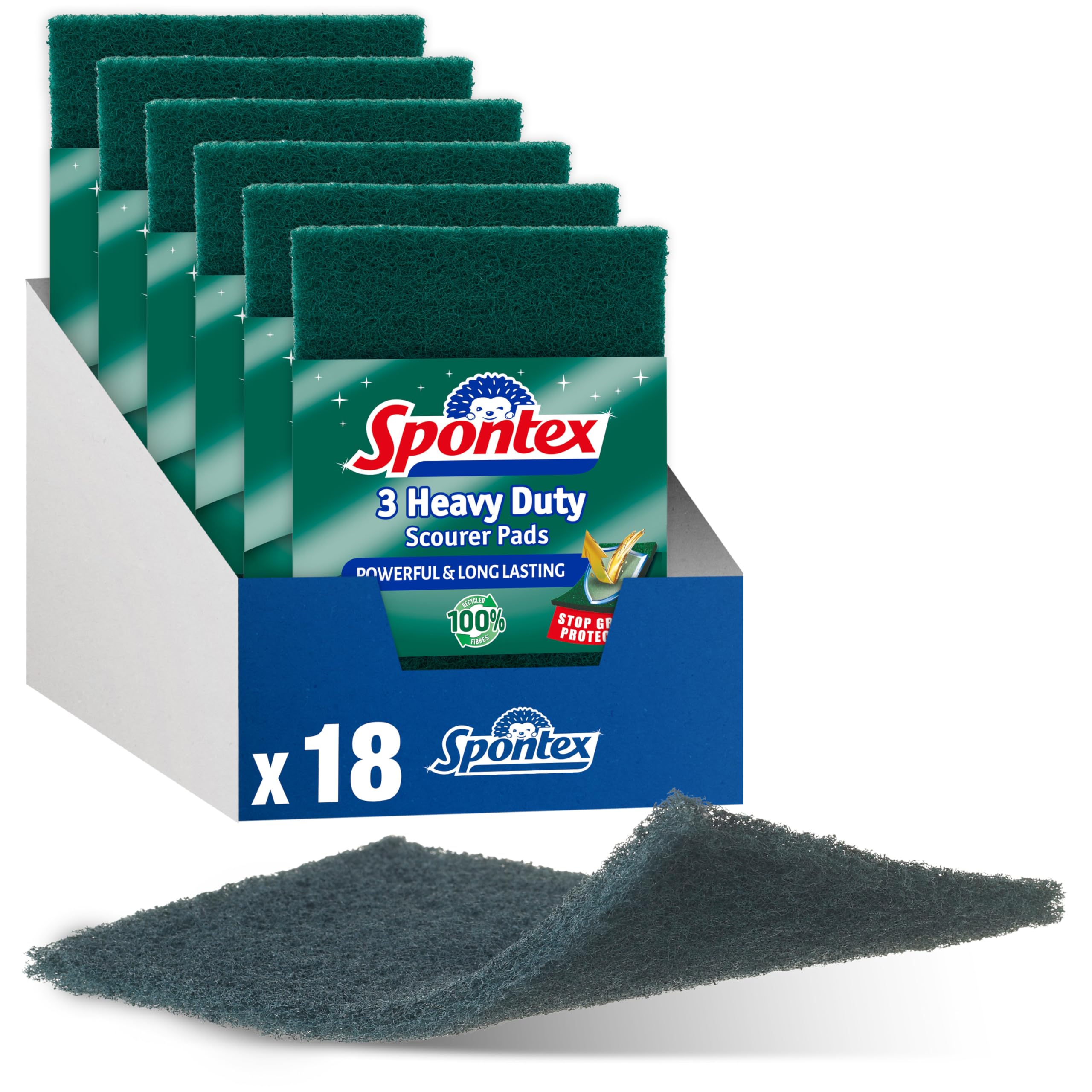 Spontex - Heavy Duty Scourer Pads 3 Pack 5