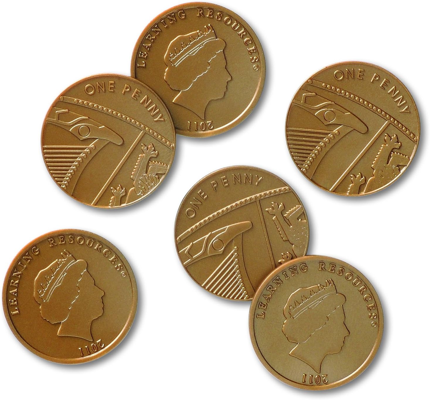 Learning Resources One Pence Coins - Educational Play Money Set for Kids 36 Months+
