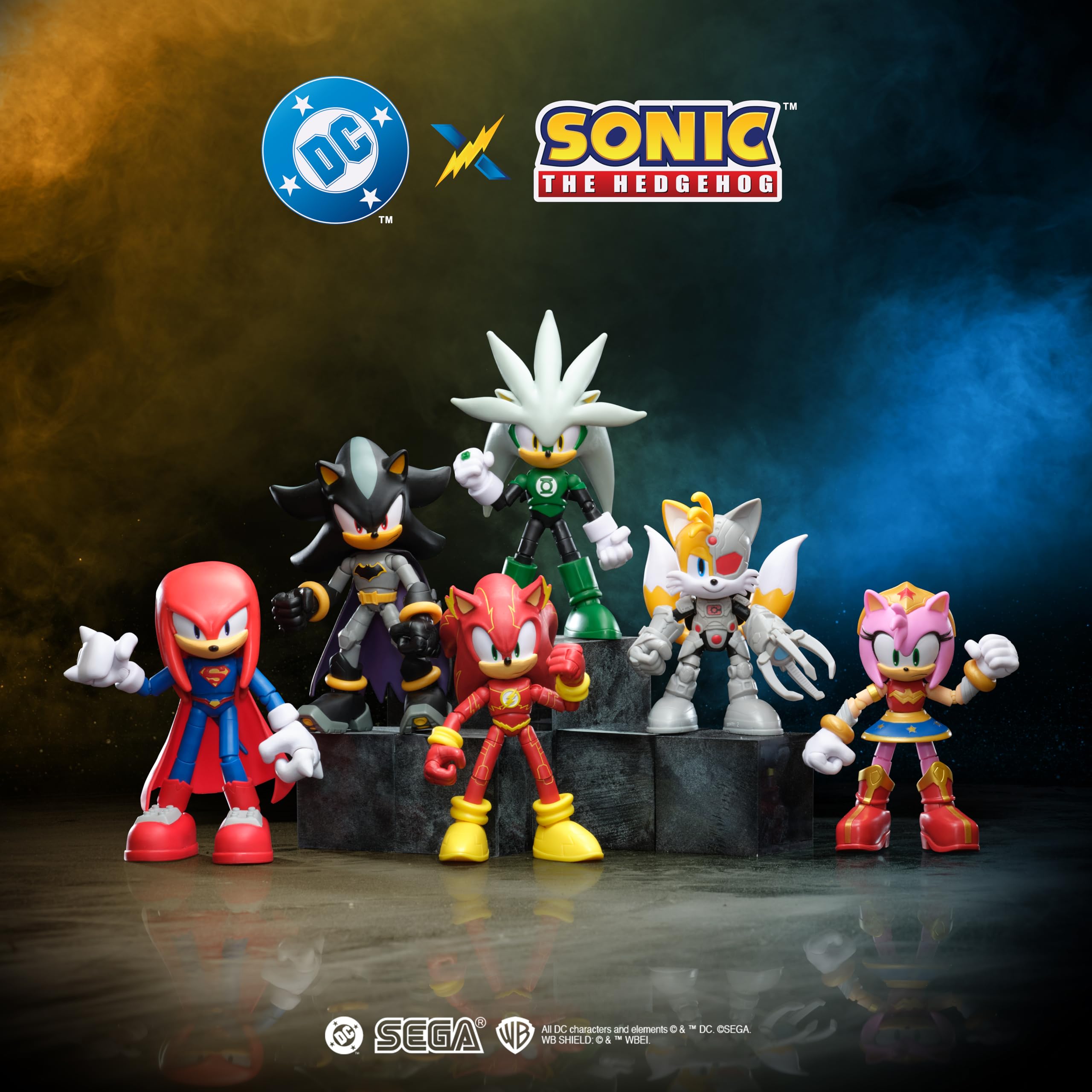 Sonic The Hedgehog DC Crossover Sonic as The Flash Action Figure | 5" / 13cm | 22 Points of Articulation 2