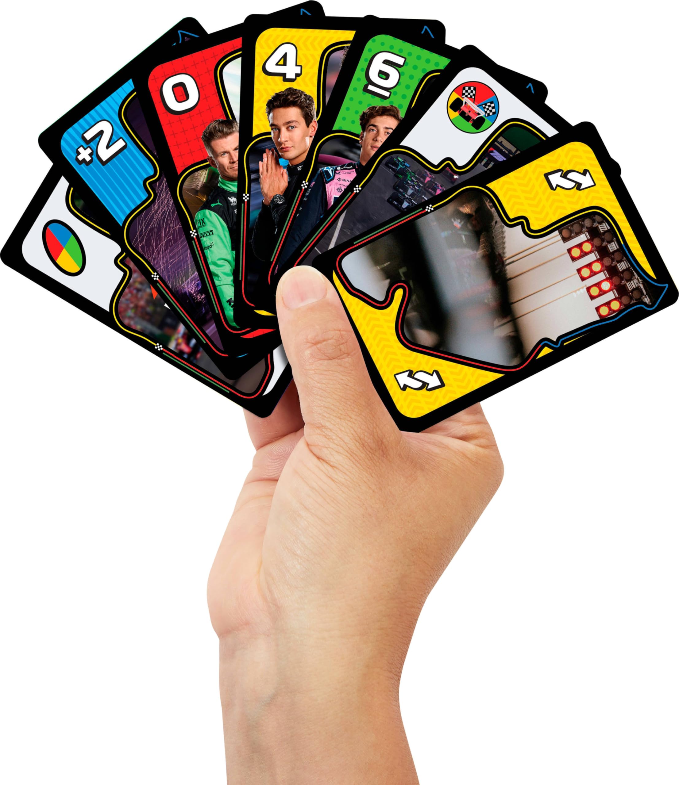 Mattel Games UNO F1 Card Game for Kids, Families, Travel & Camping, Deck Fe 2