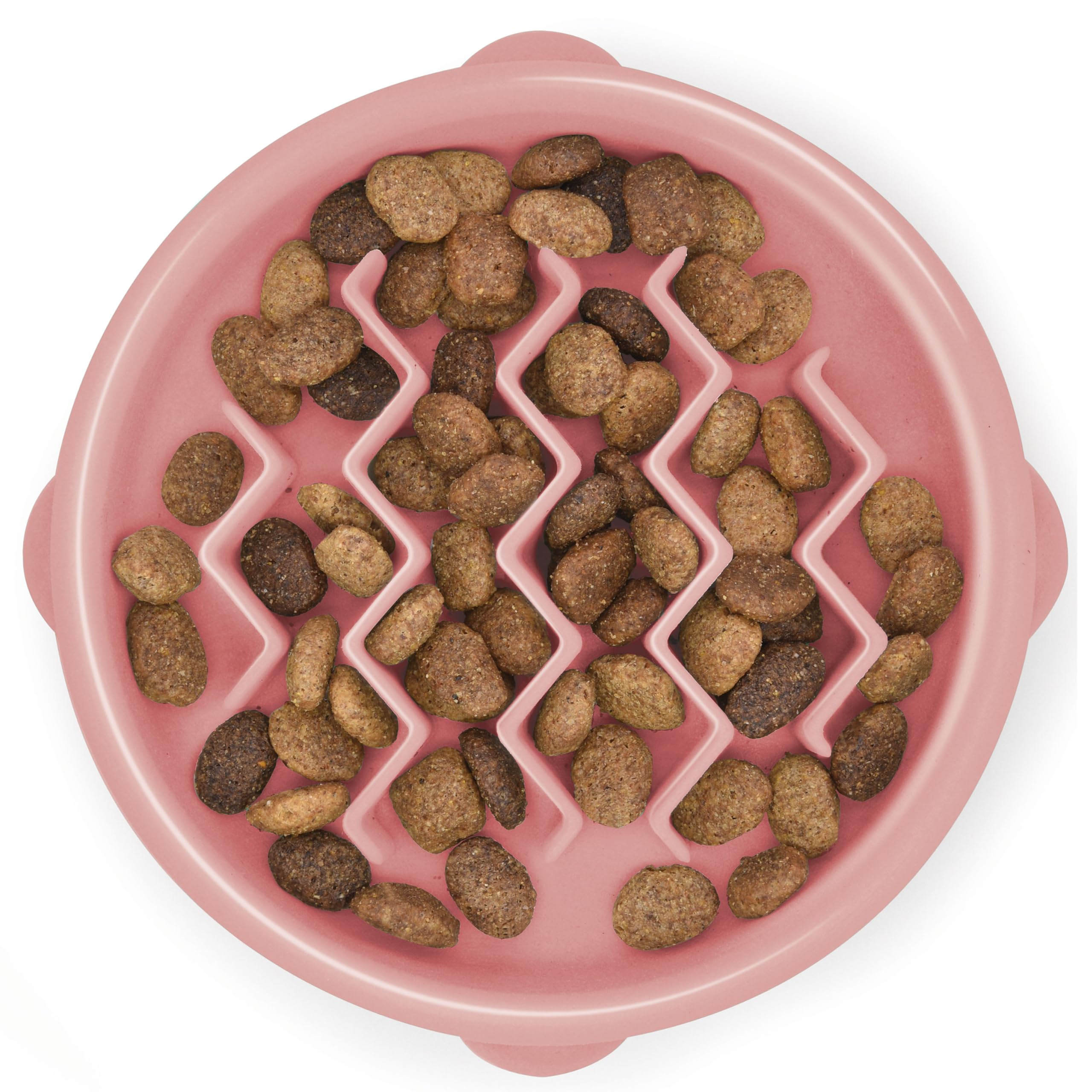 Outward Hound Puppy Slow Feeder Dog Bowl - Pink, Small Size | Nonslip Base | BPA-Free