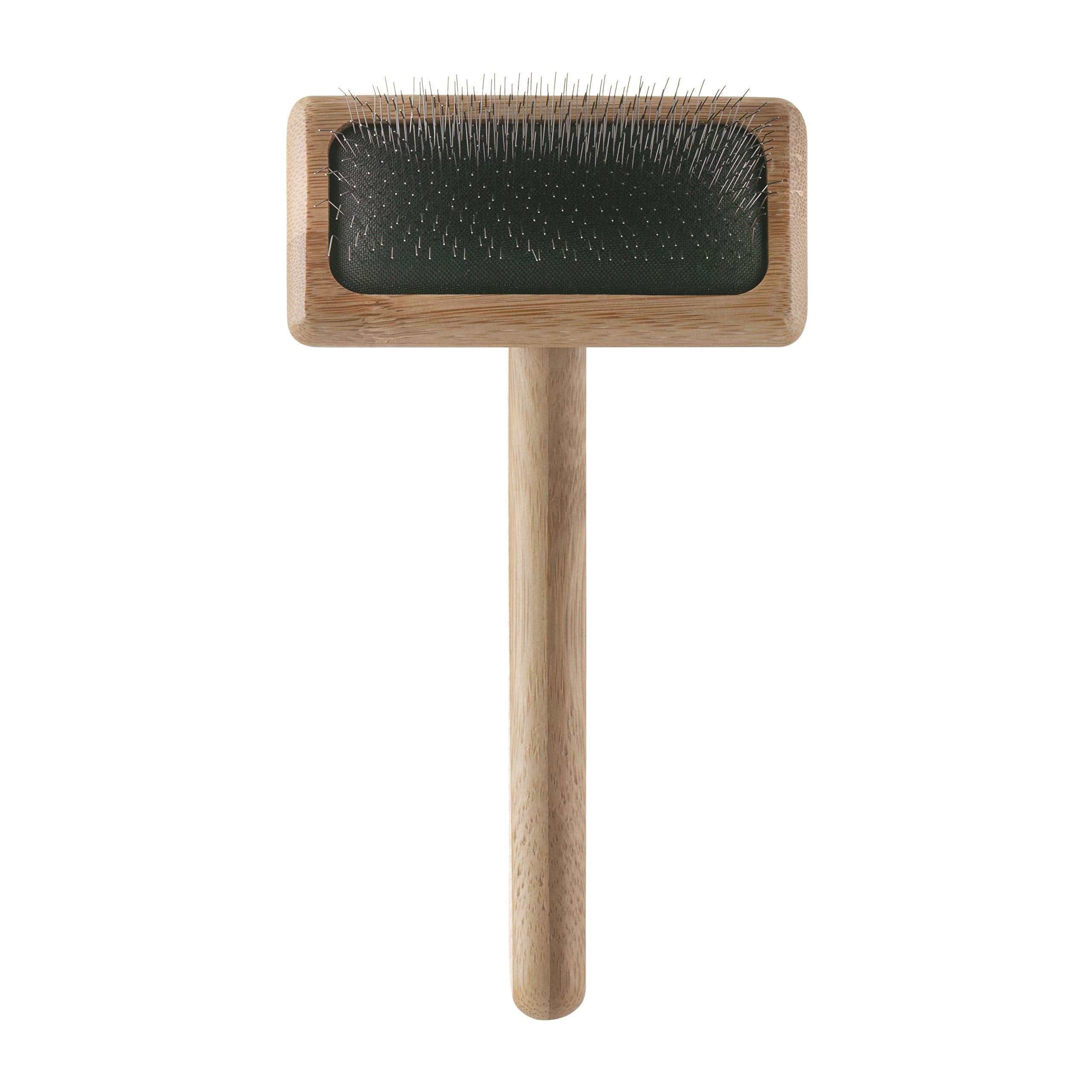 Mikki Bamboo Soft Pin Slicker Brush - Removes Knots & Tangles | Eco Friendly | Small