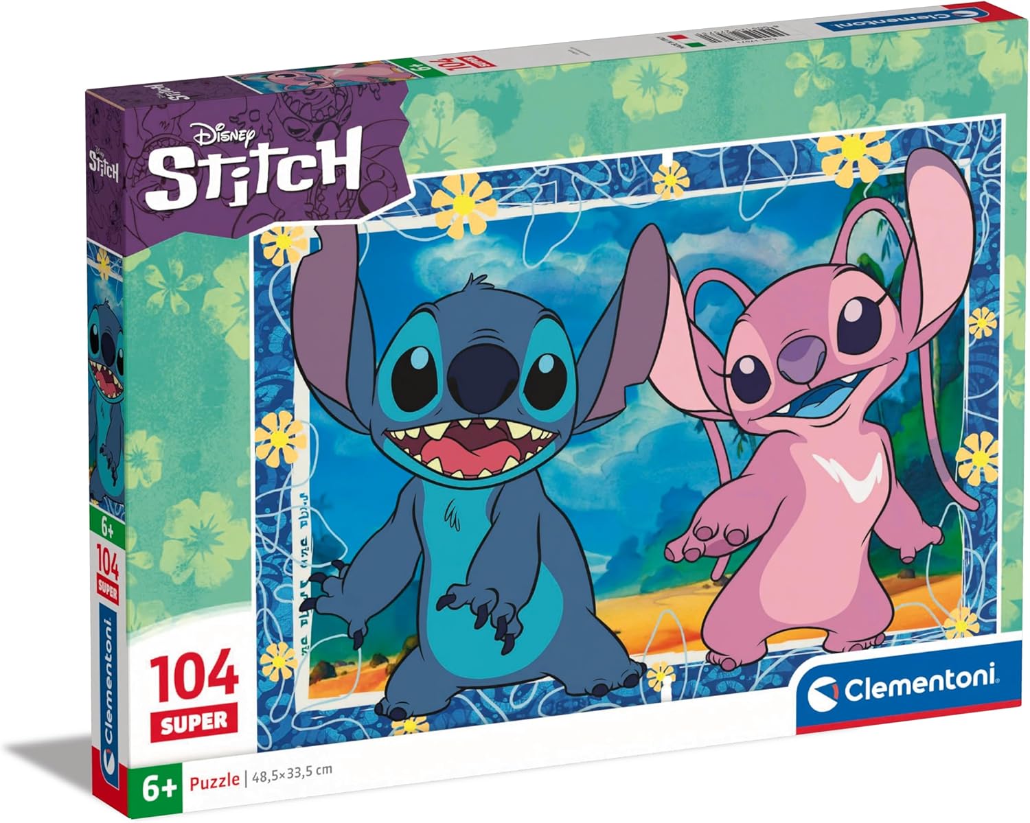 Clementoni Disney Stitch SuperColor Jigsaw Puzzle - 104 Pieces for Kids 1