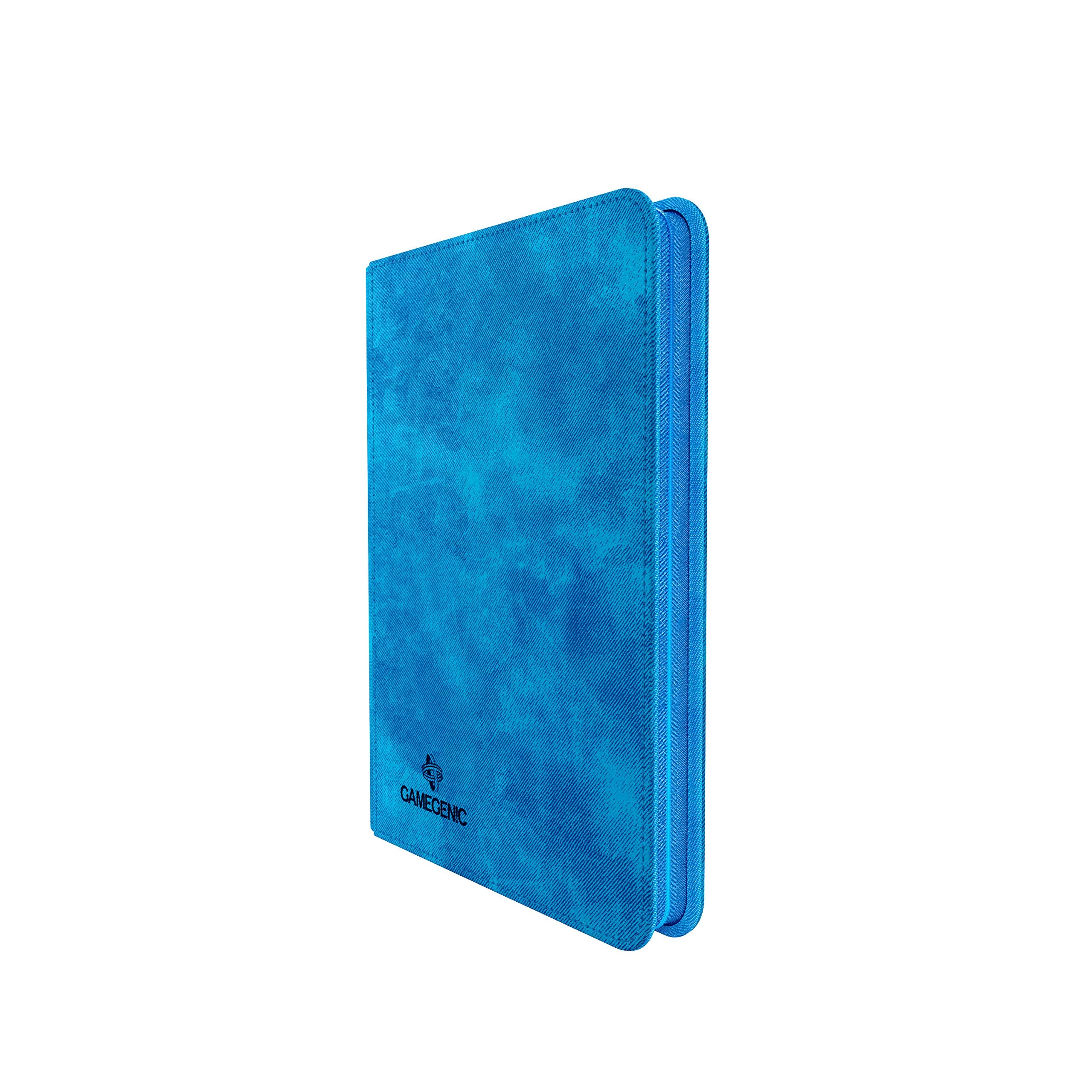 Gamegenic Zip-Up Album - 8-Pocket Side-Loading Pages | Holds 160 Sleeved Cards | Blue