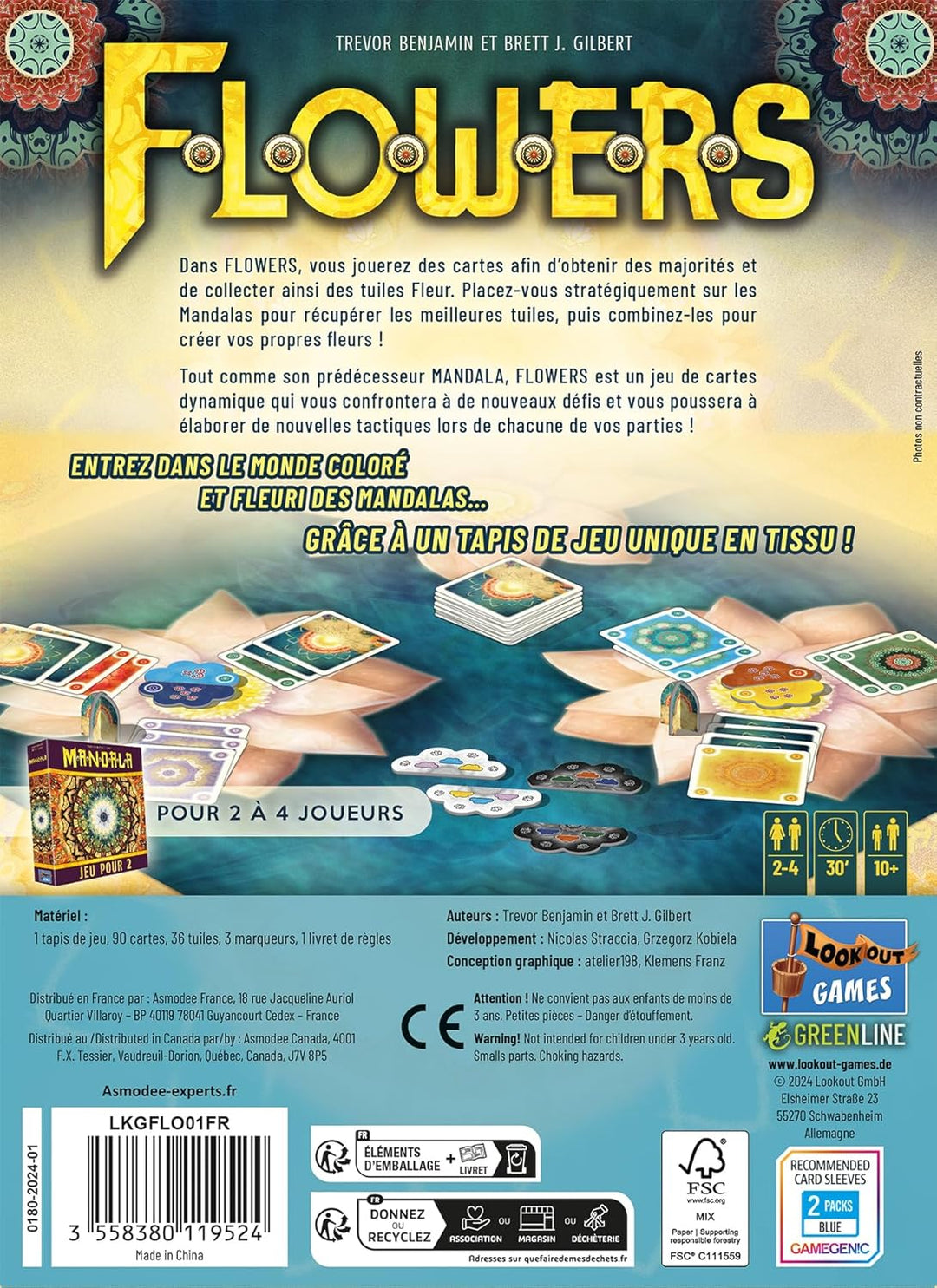 Lookout Flowers: A Mandala Game Board Game (LOG0180)