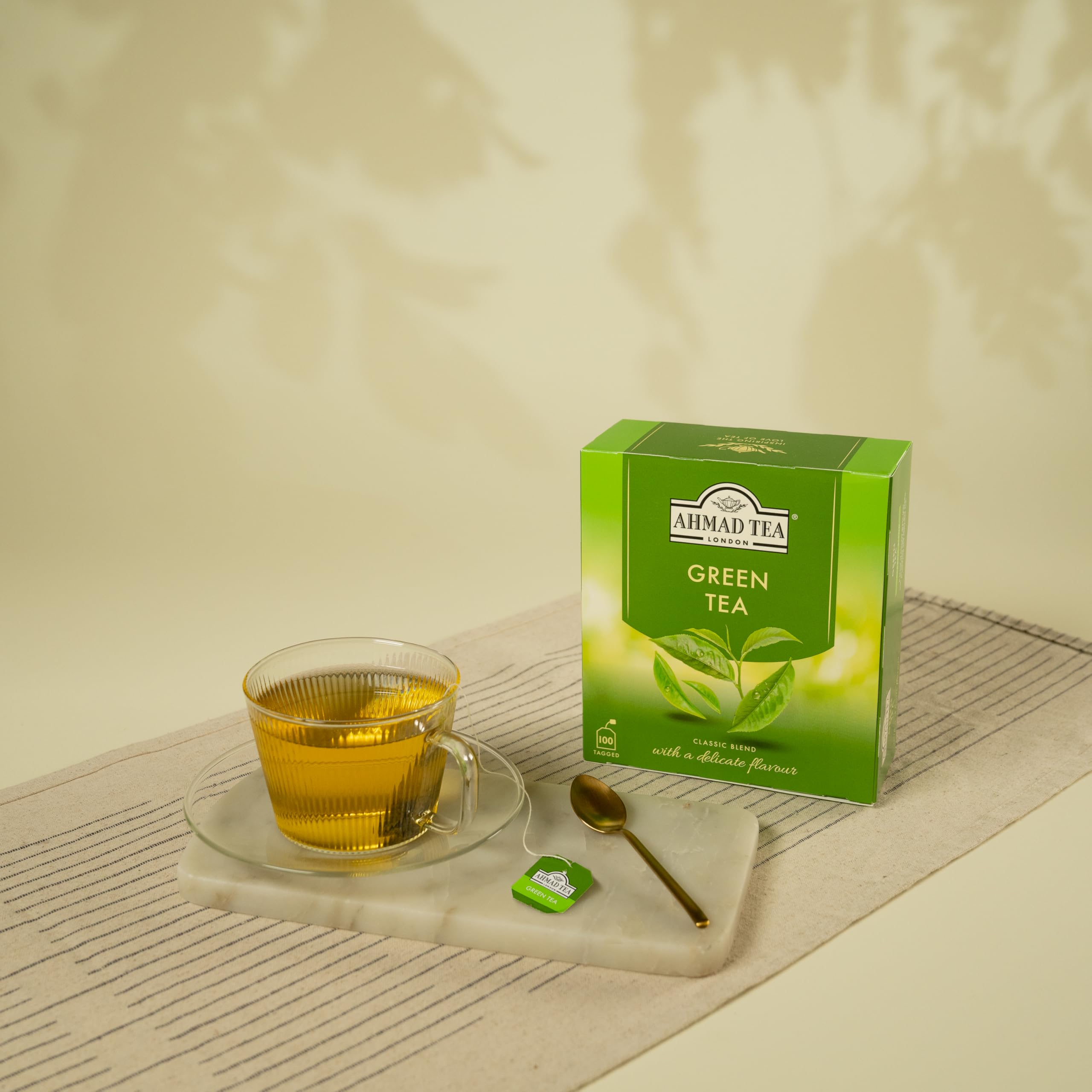 Ahmad Tea Pure Green Tea - 100 Teabags | Gluten Free | UK Origin 2