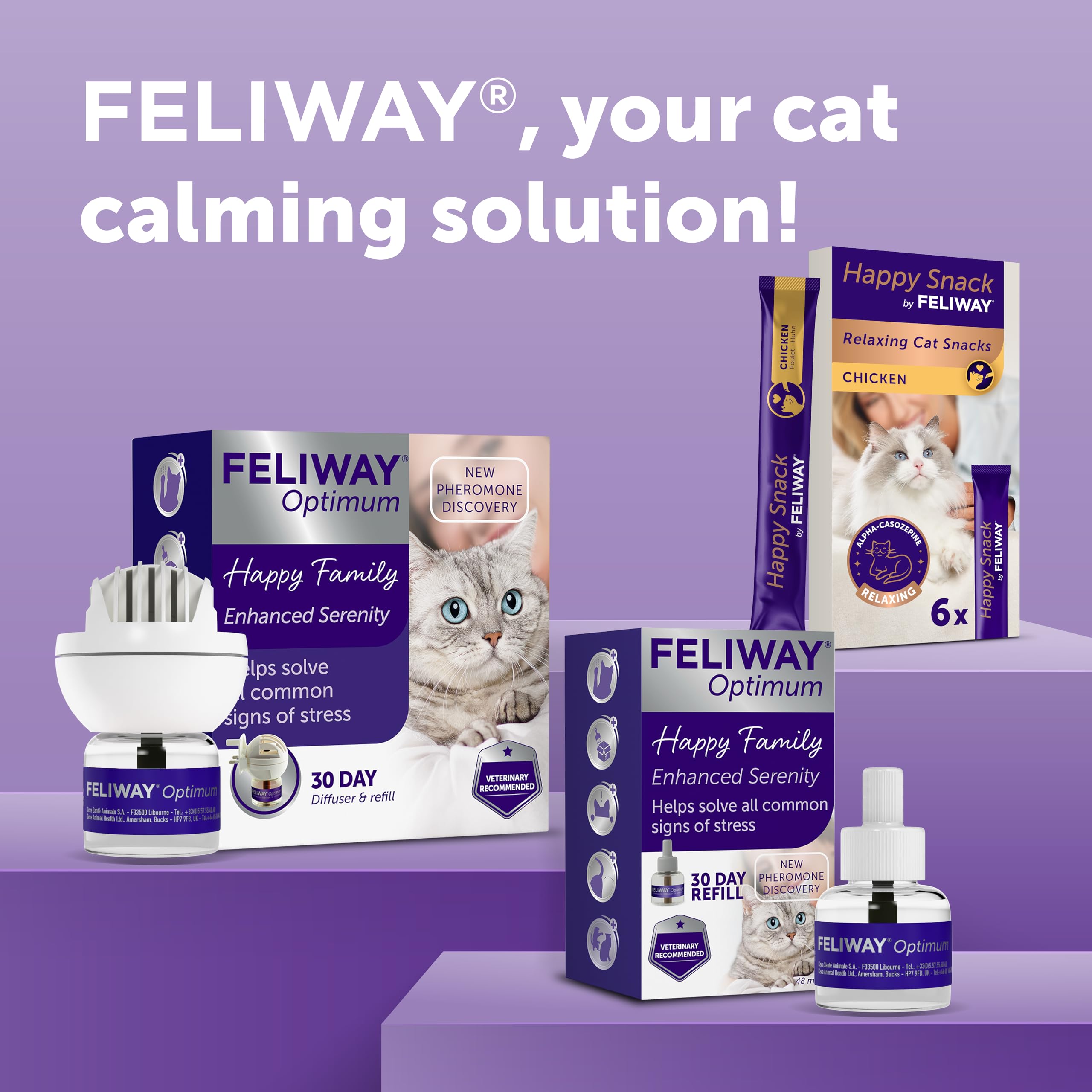 Feliway Optimum 30 Day Cat Calming Refill - Odourless | 48ml 9