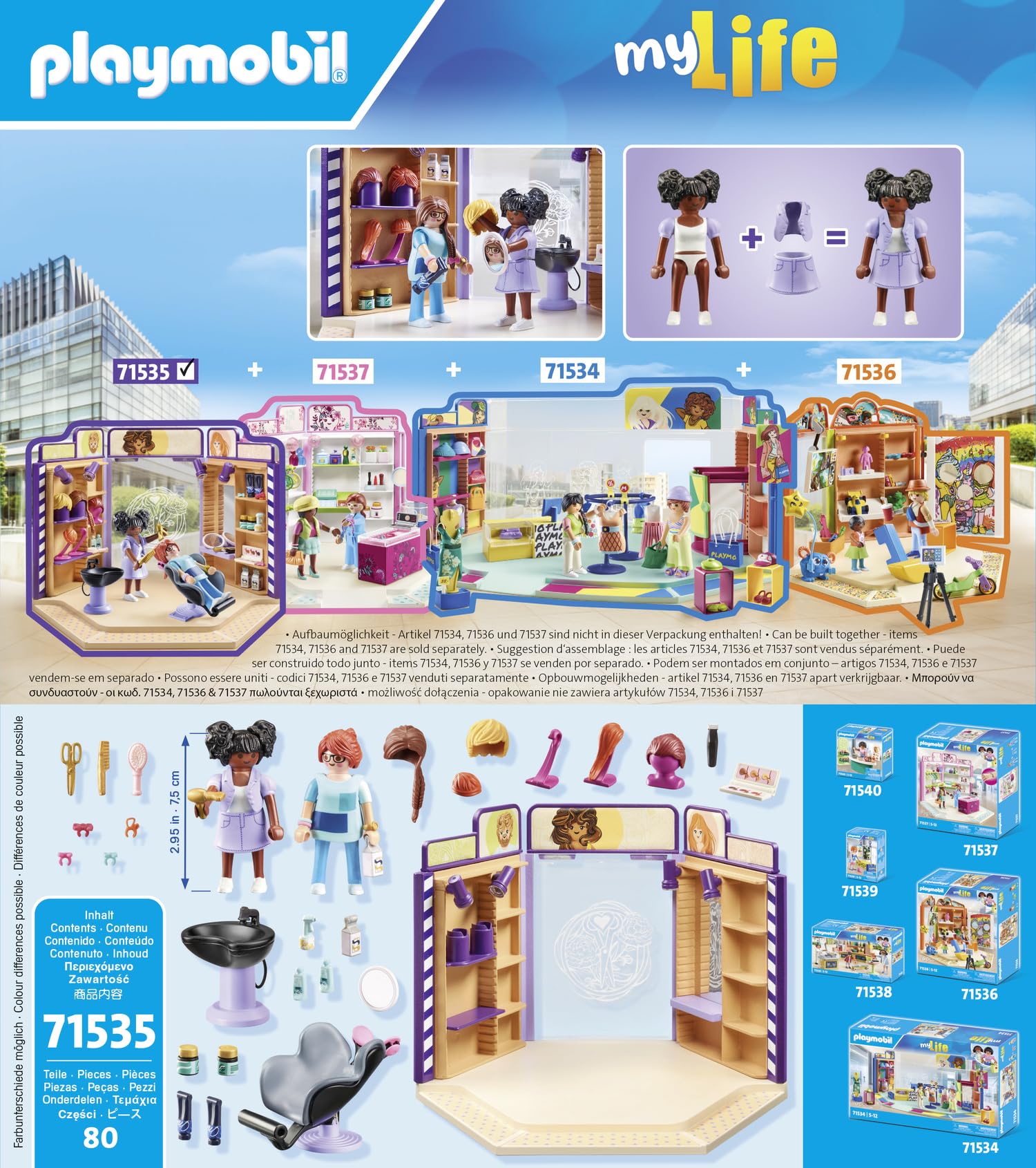 Playmobil 71535 myLife Hair Salon Playset with Figures and Accessories 5