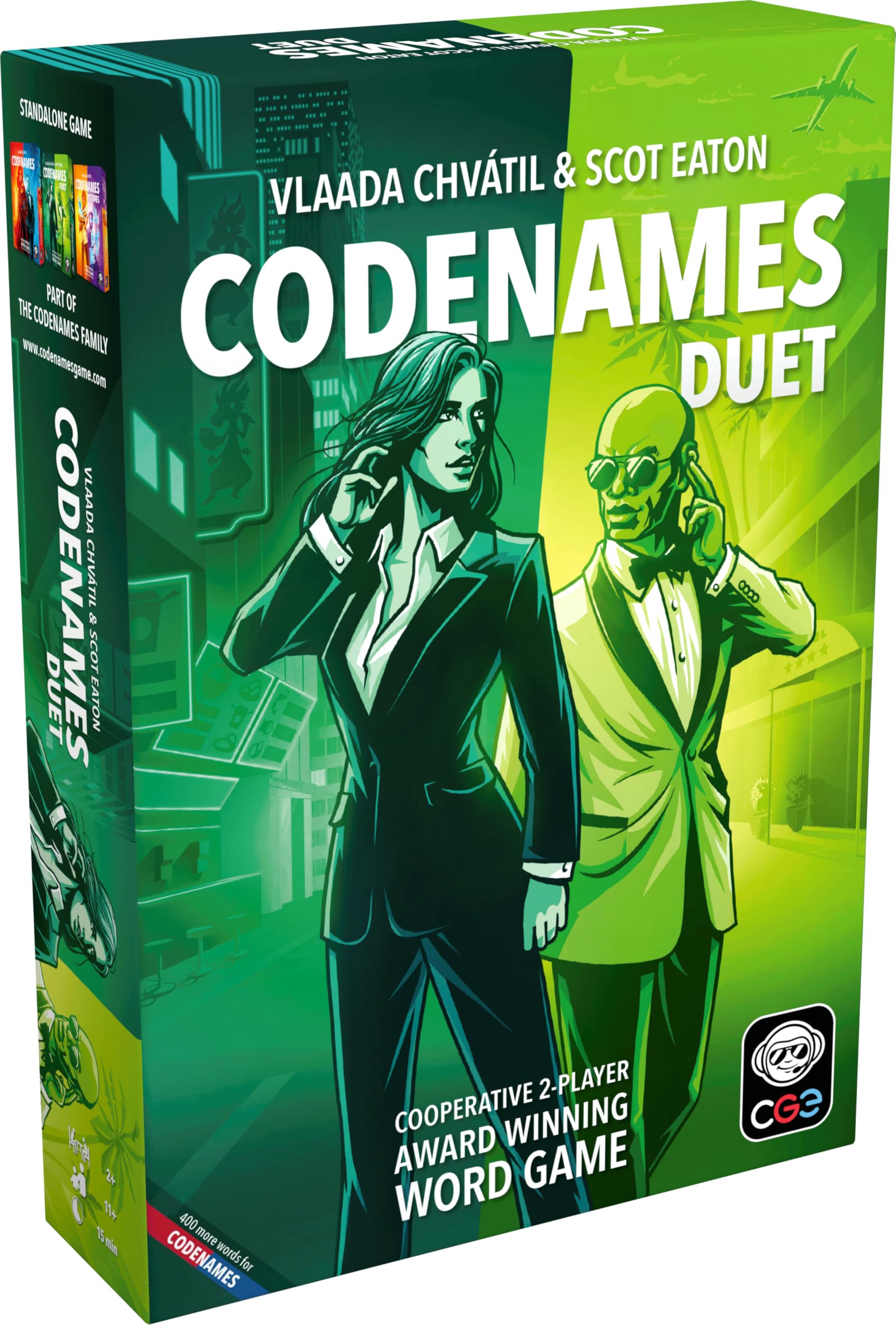 CGE Czech Games Edition Codenames Duet (2nd Edition) - Cooperative Word Game | 2 Players | Ages 11+