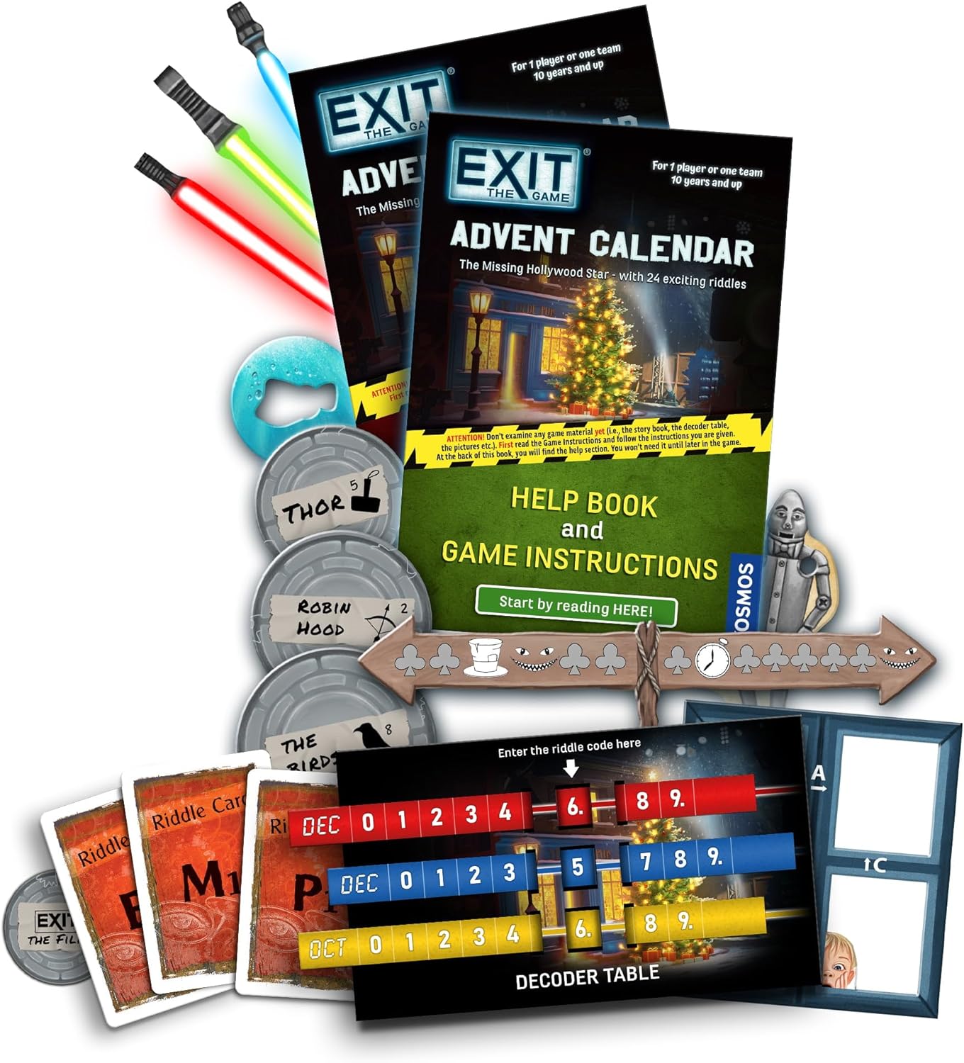 Thames & Kosmos EXIT: Advent Calendar - The Missing Hollywood Star Escape Room Game 2