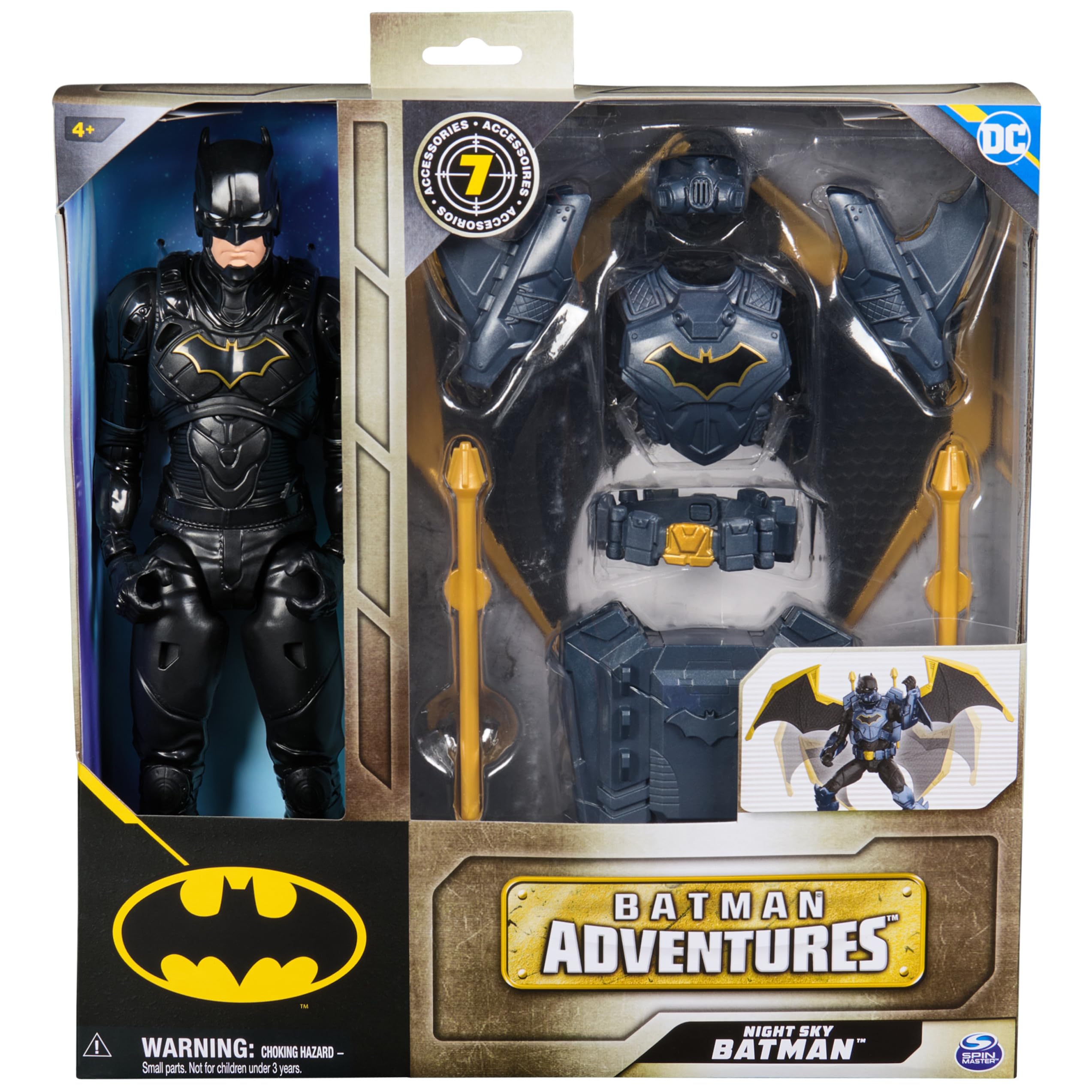Spin Master DC Comics Night Sky Batman Action Figure with Expandable Wings | 30cm | Ages 3+