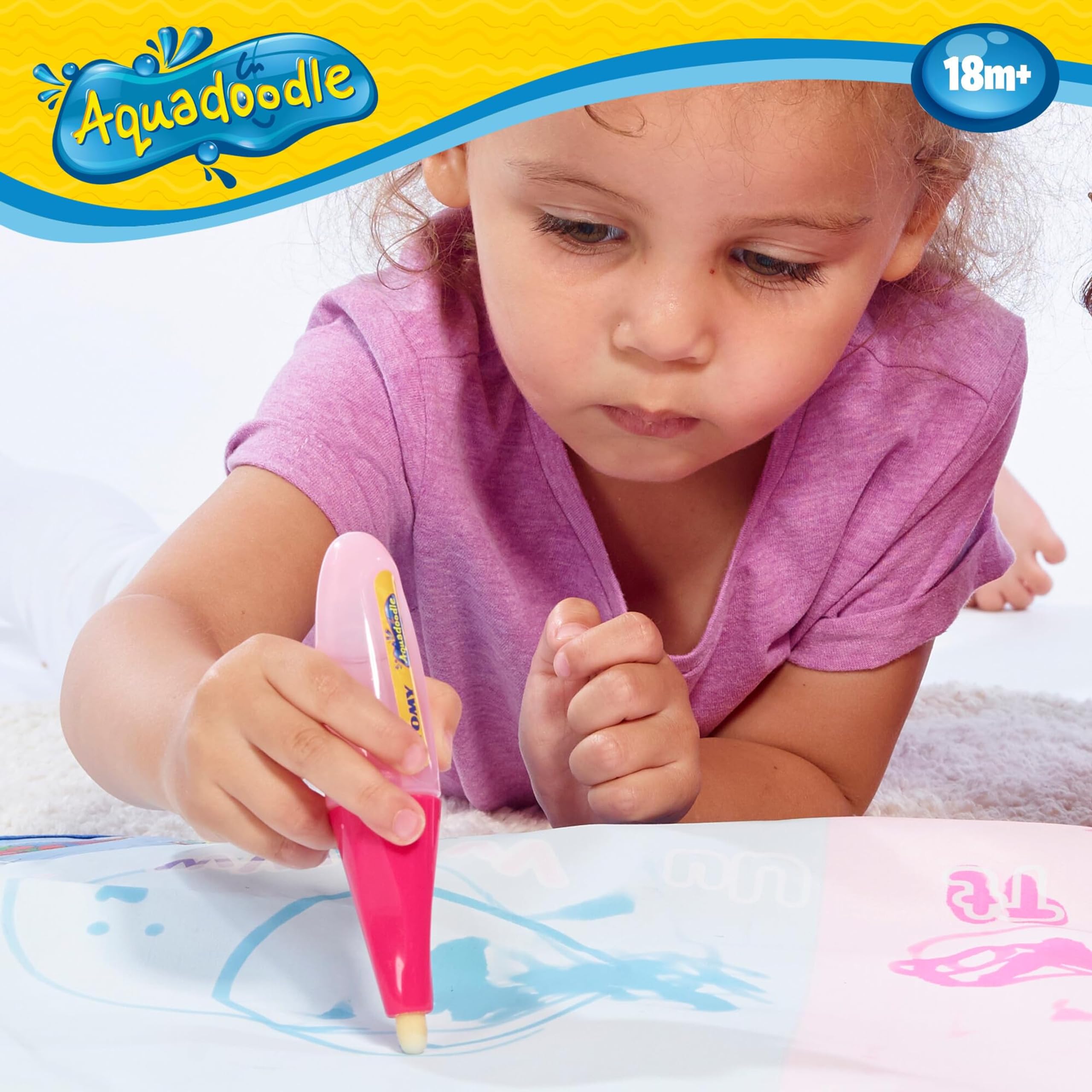 TOMY Aquadoodle Easy Grip Water Pen - Mess Free Colouring for Water Mats | Ages 18 Months+ 4