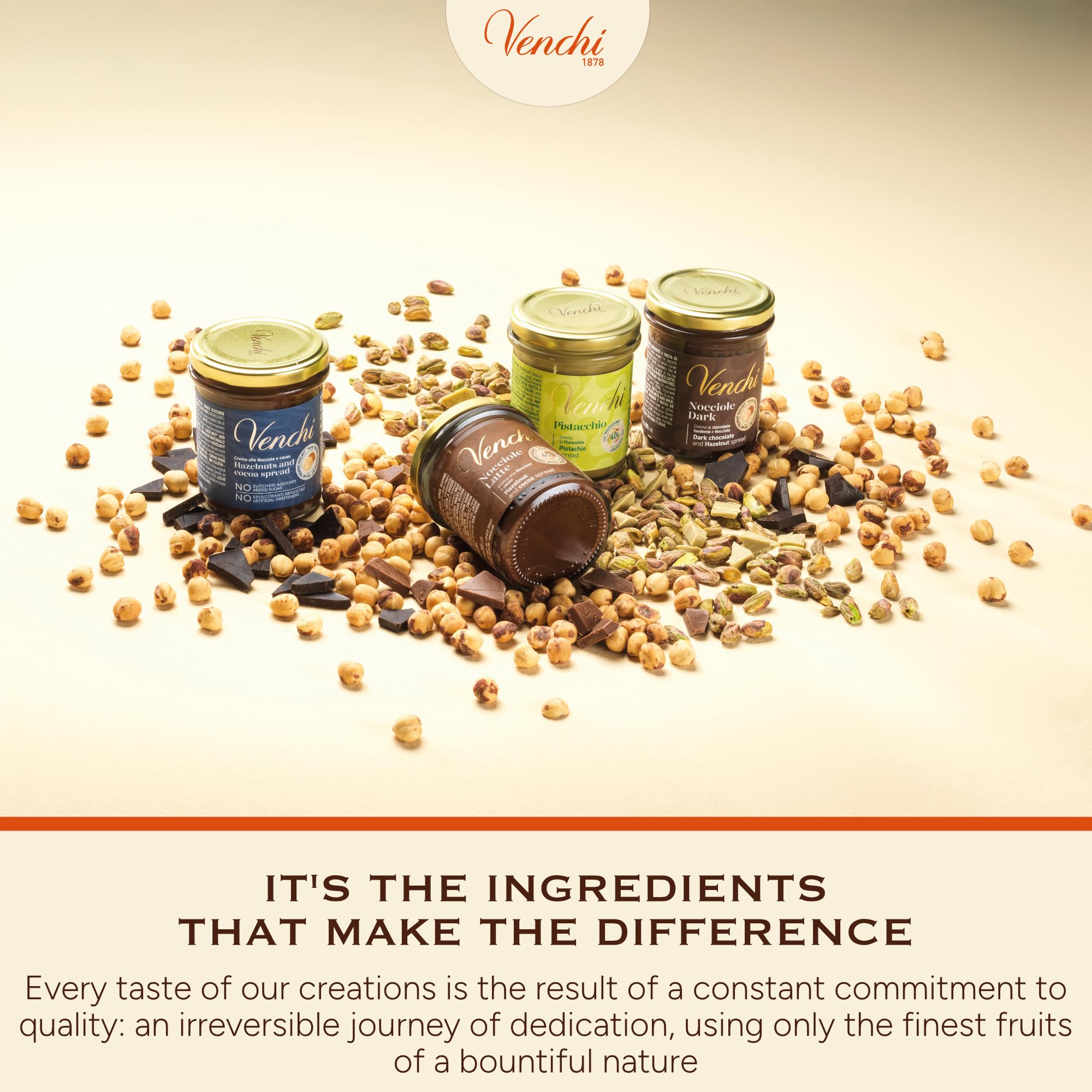 Venchi Dark Chocolate and PGI Piedmont Hazelnut Spread - Gluten Free | 200g 7