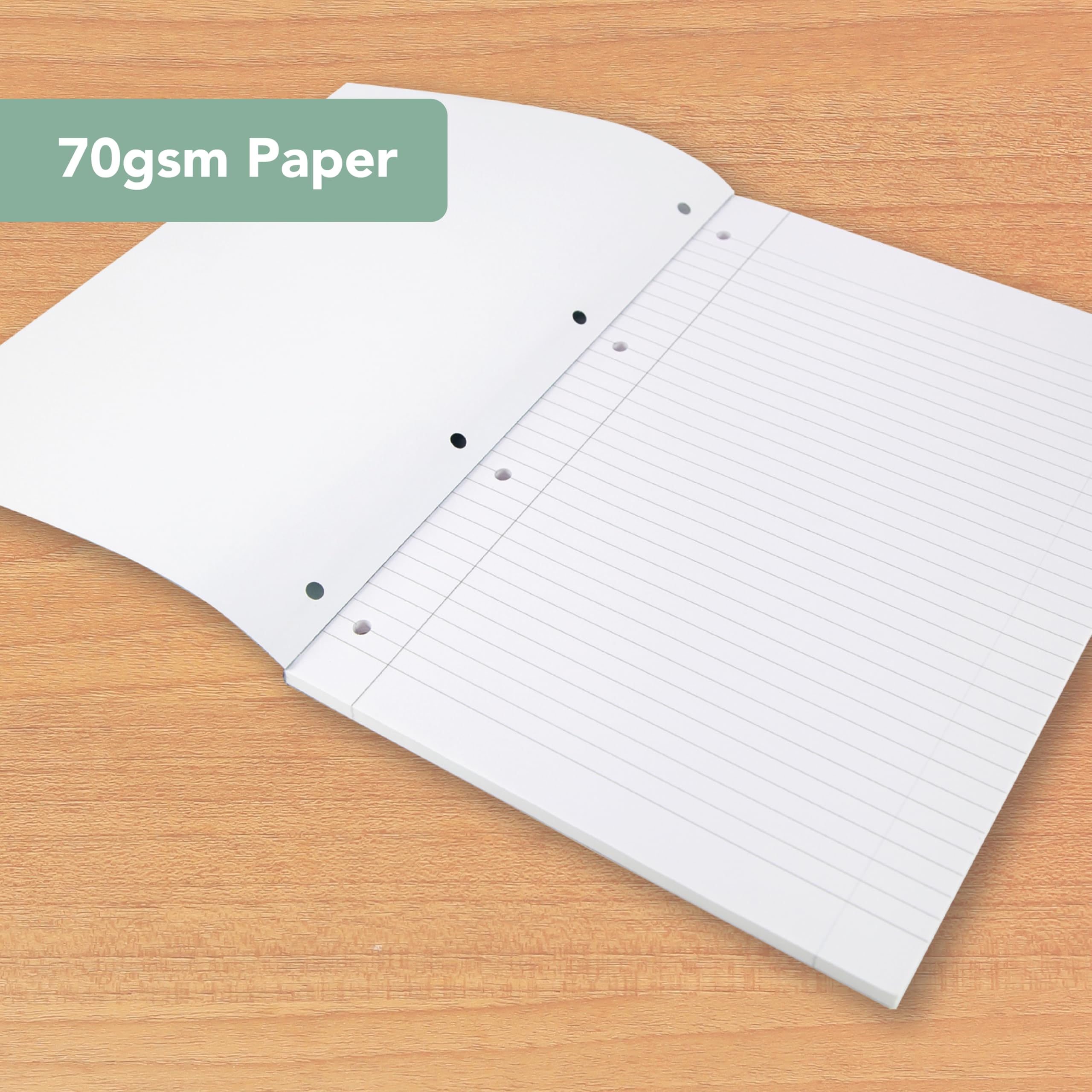 Cambridge A4 Refill Pad - 400 Ruled Pages with Margin | 70gsm Paper | 4-Hole Punched 3