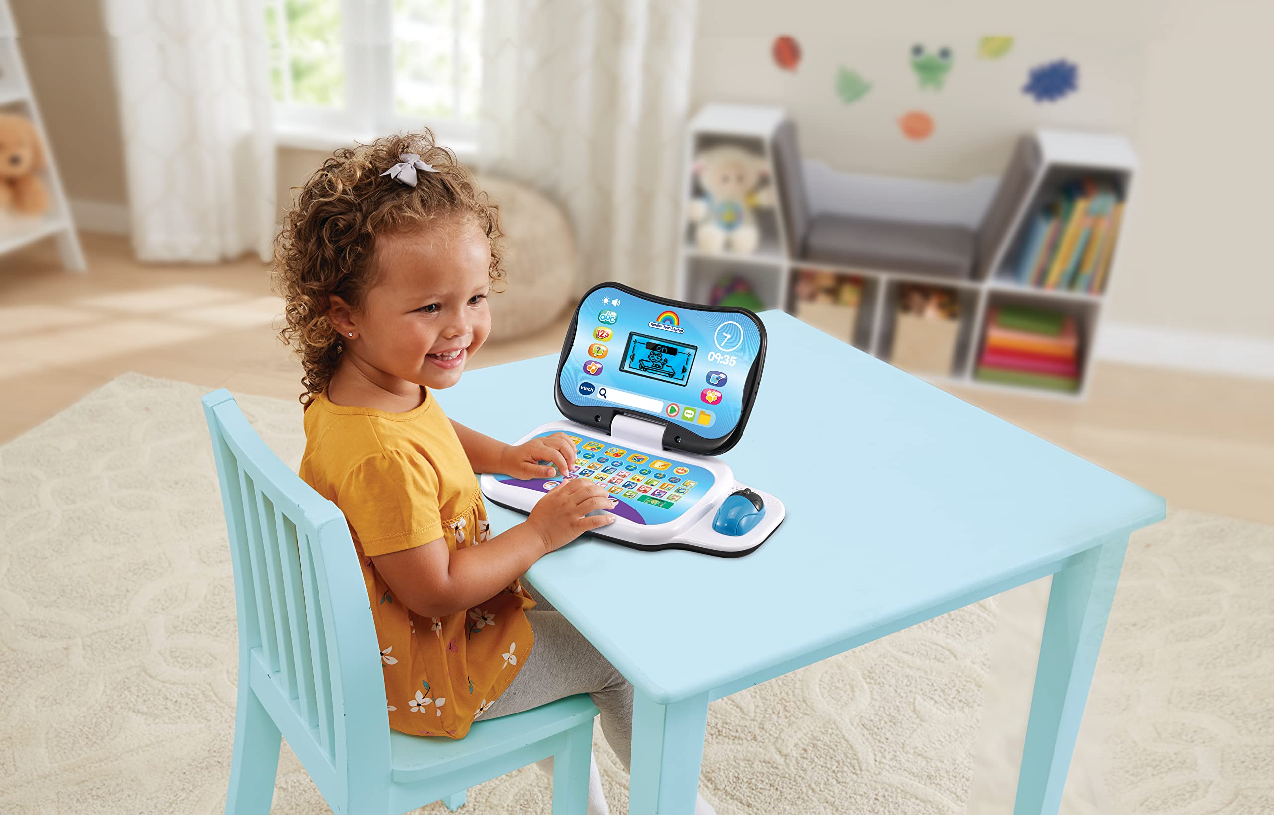 VTech Toddler Tech Laptop - 20 Interactive Games for Ages 2-5 | Learn Letters, Shapes, Numbers & French 3