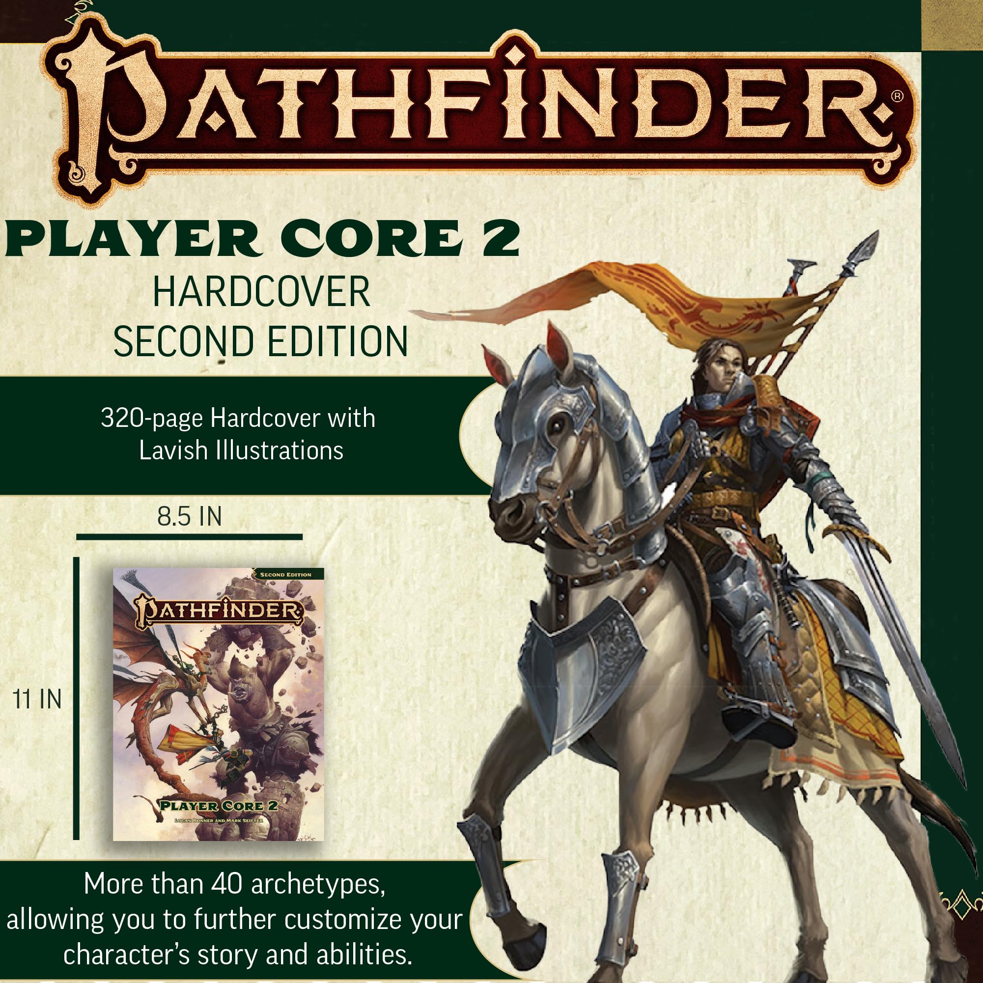 Paizo Pathfinder RPG: Player Core 2 (P2) Hardcover Rulebook | 320 Pages | English 2