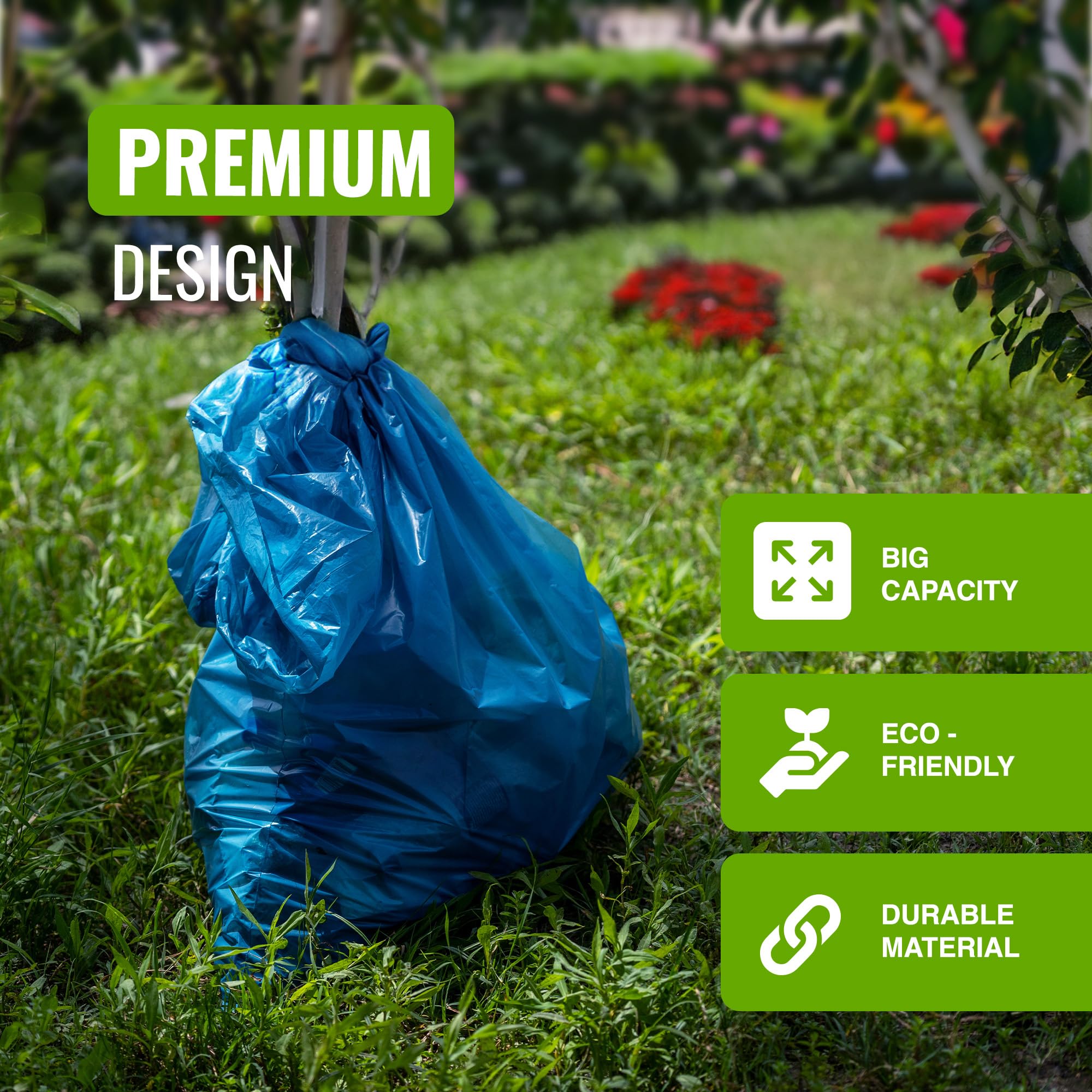 EcoBag Heavy Duty Rubble Bags - 30L Capacity, 80 Microns, Recyclable | 6 Pack Blue 3