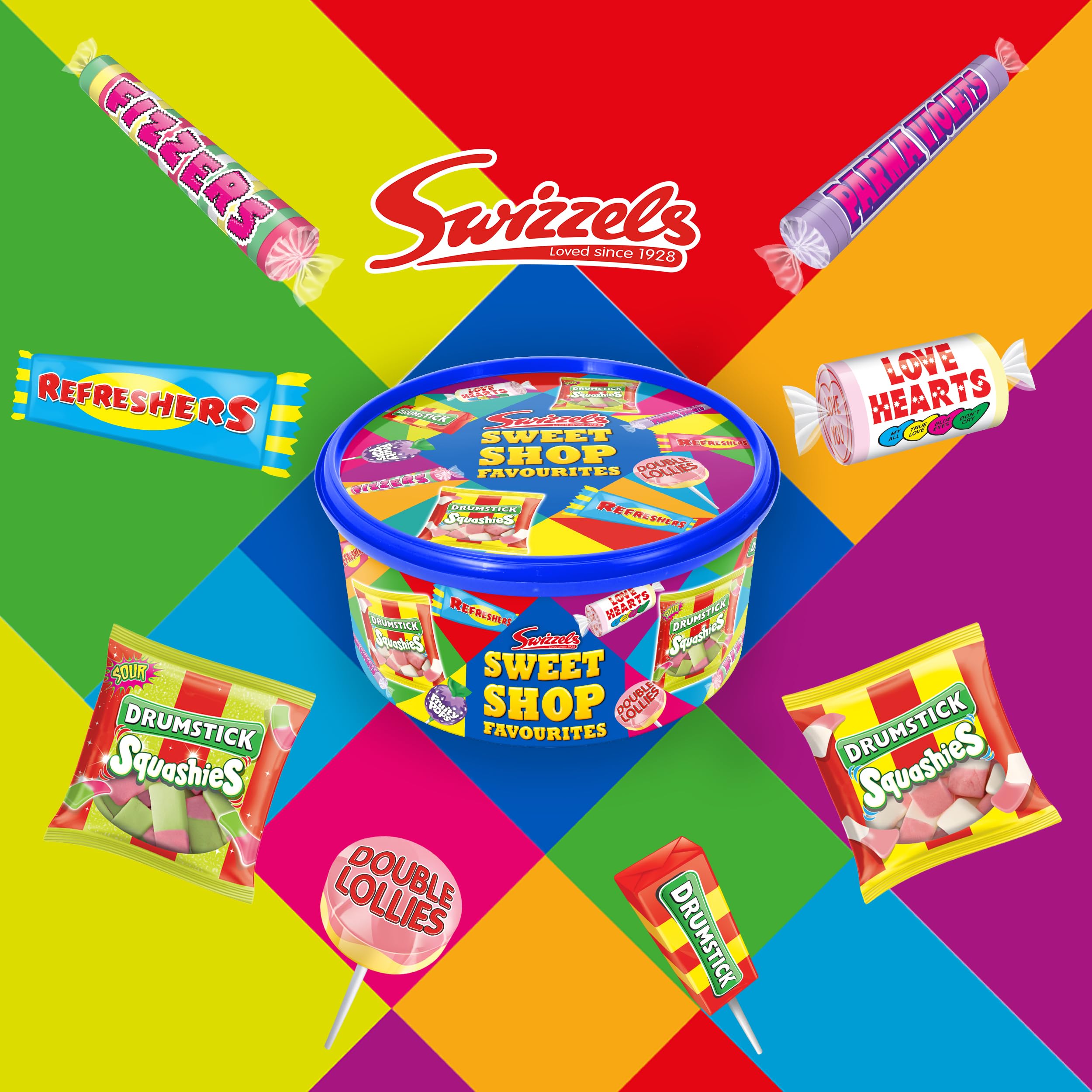 Swizzels Sweet Shop Favourites - Classic Sweet Mix | 650g Tub | Assorted Gummy Sweets