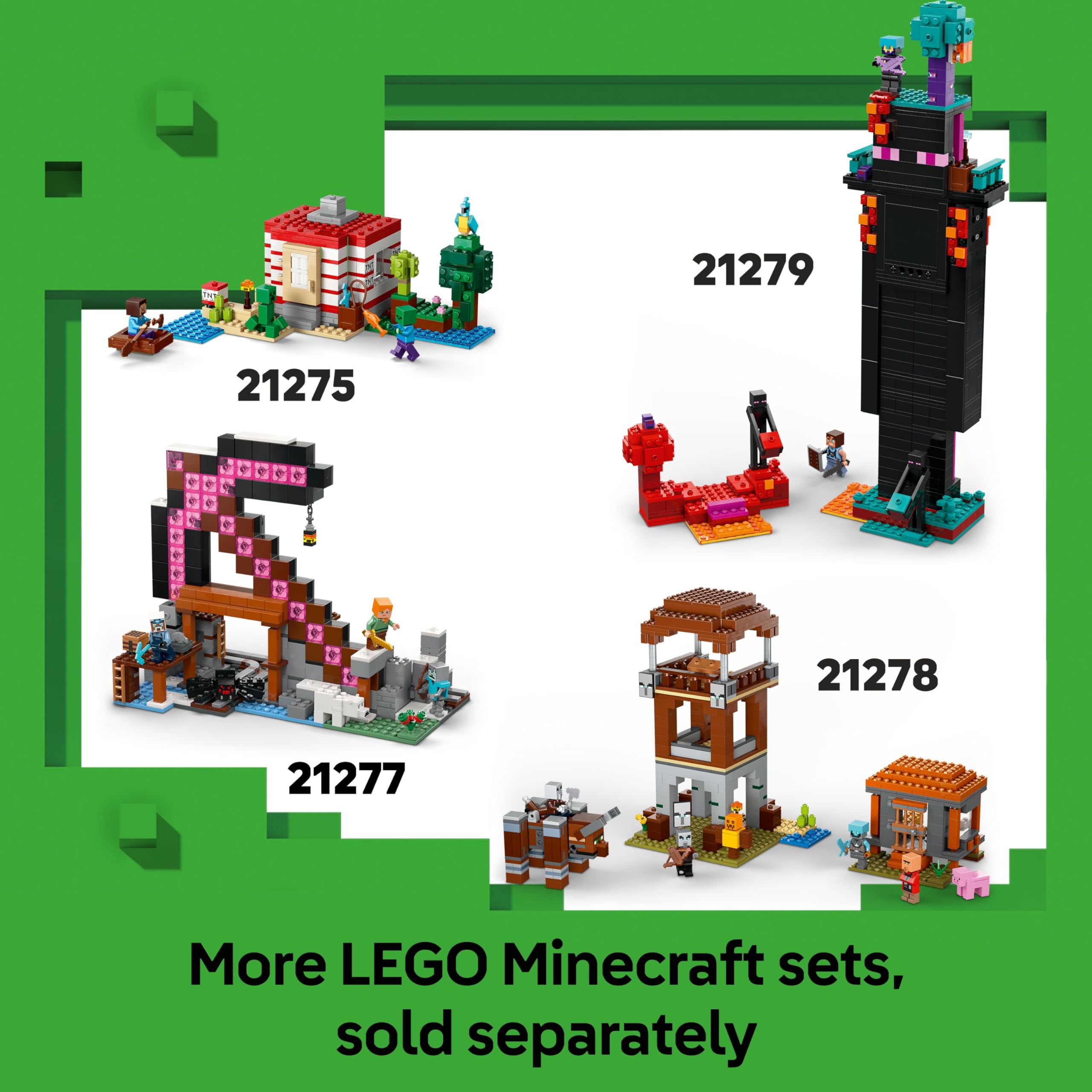 LEGO Minecraft The Creeper Toy - Posable Mob Figure with Hidden Compartment | Model 21276 8