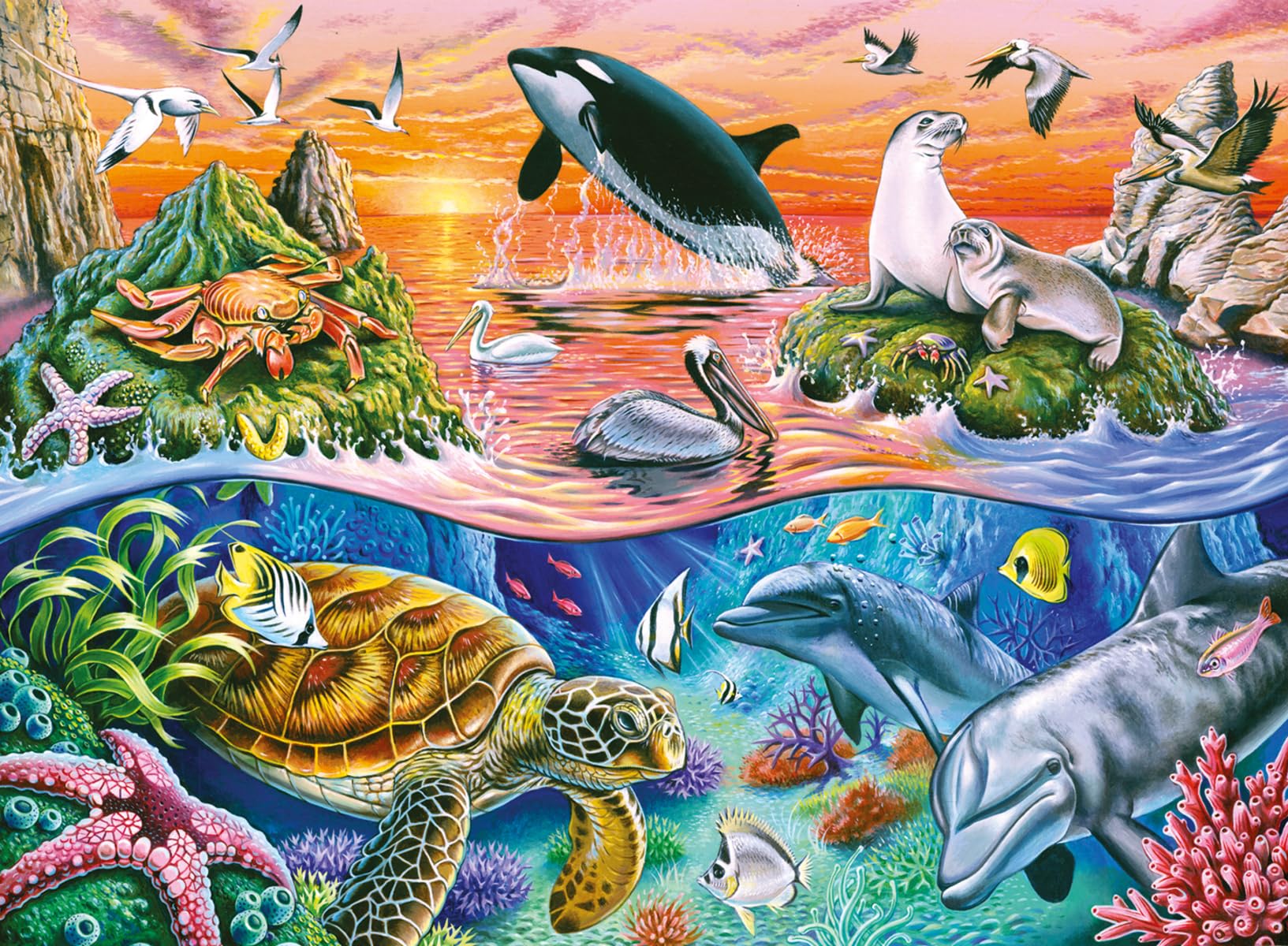 Ravensburger Underwater Ocean Life 100 Piece Jigsaw Puzzle | Age 6+ | 49 x 36cm