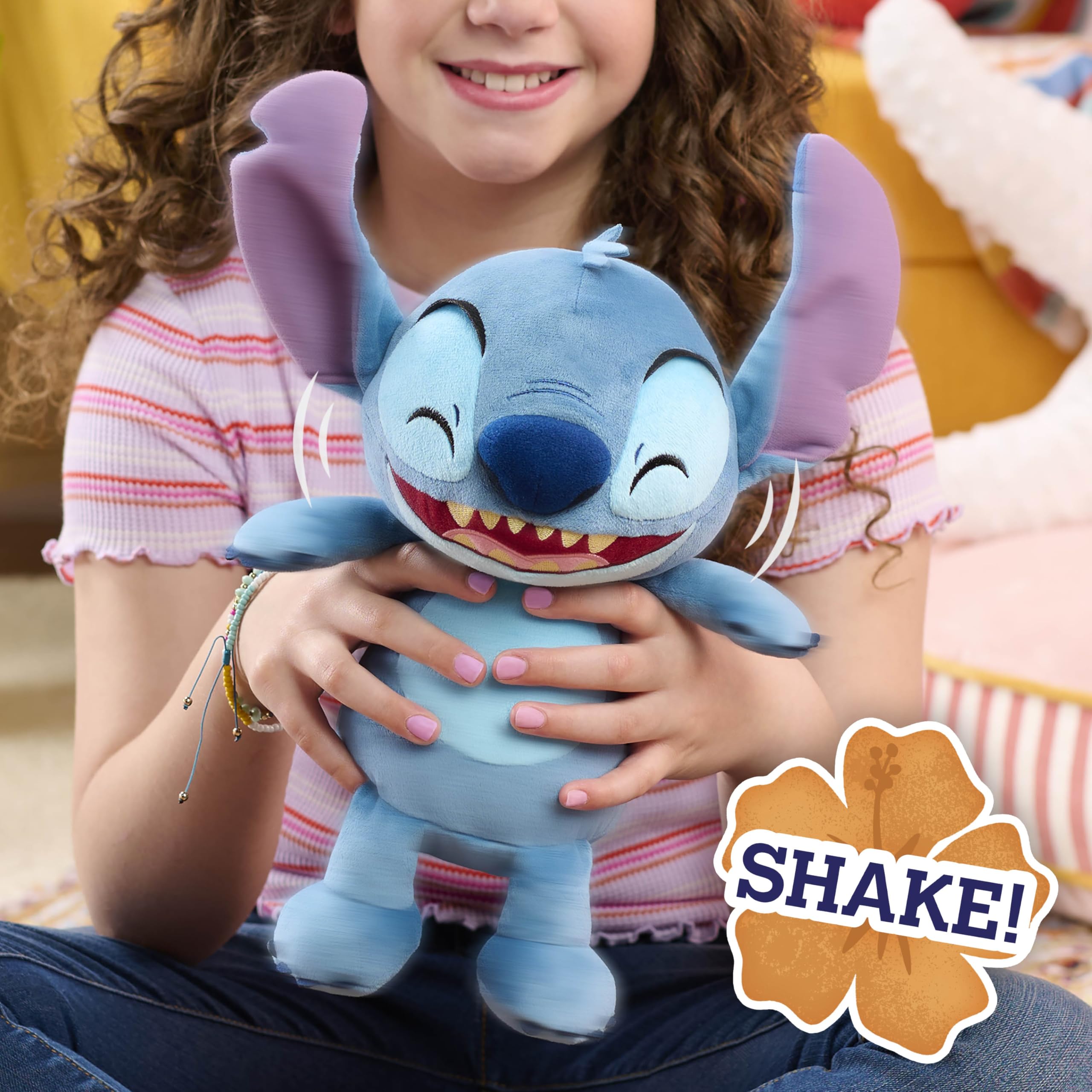 Just Play Disney Stitch Crack Me Up Stitch Interactive Plush Toy, 11 Inch, Ages 3+
