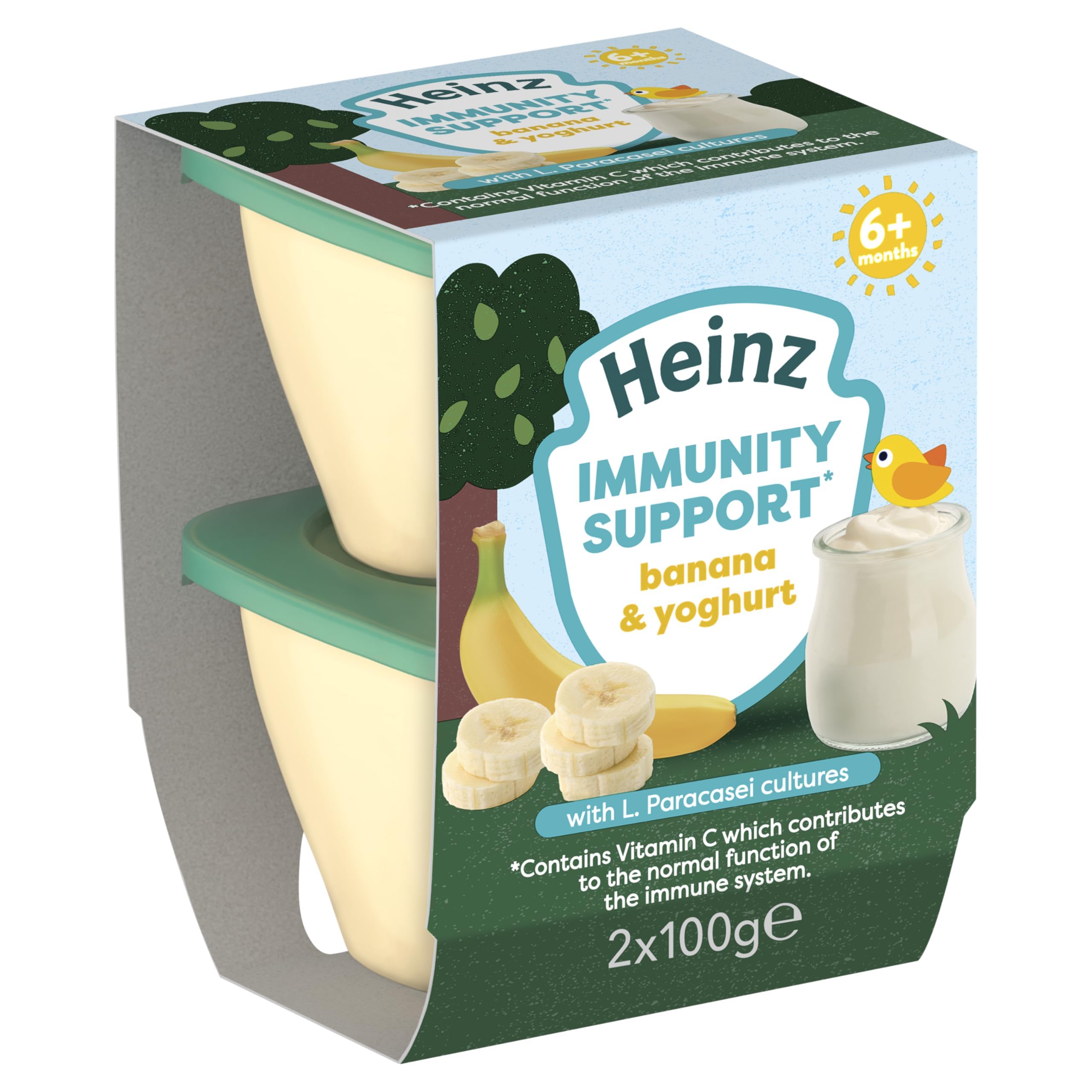 Heinz Baby Banana & Yoghurt Fruit Pots - Immunity Support | 2x100g