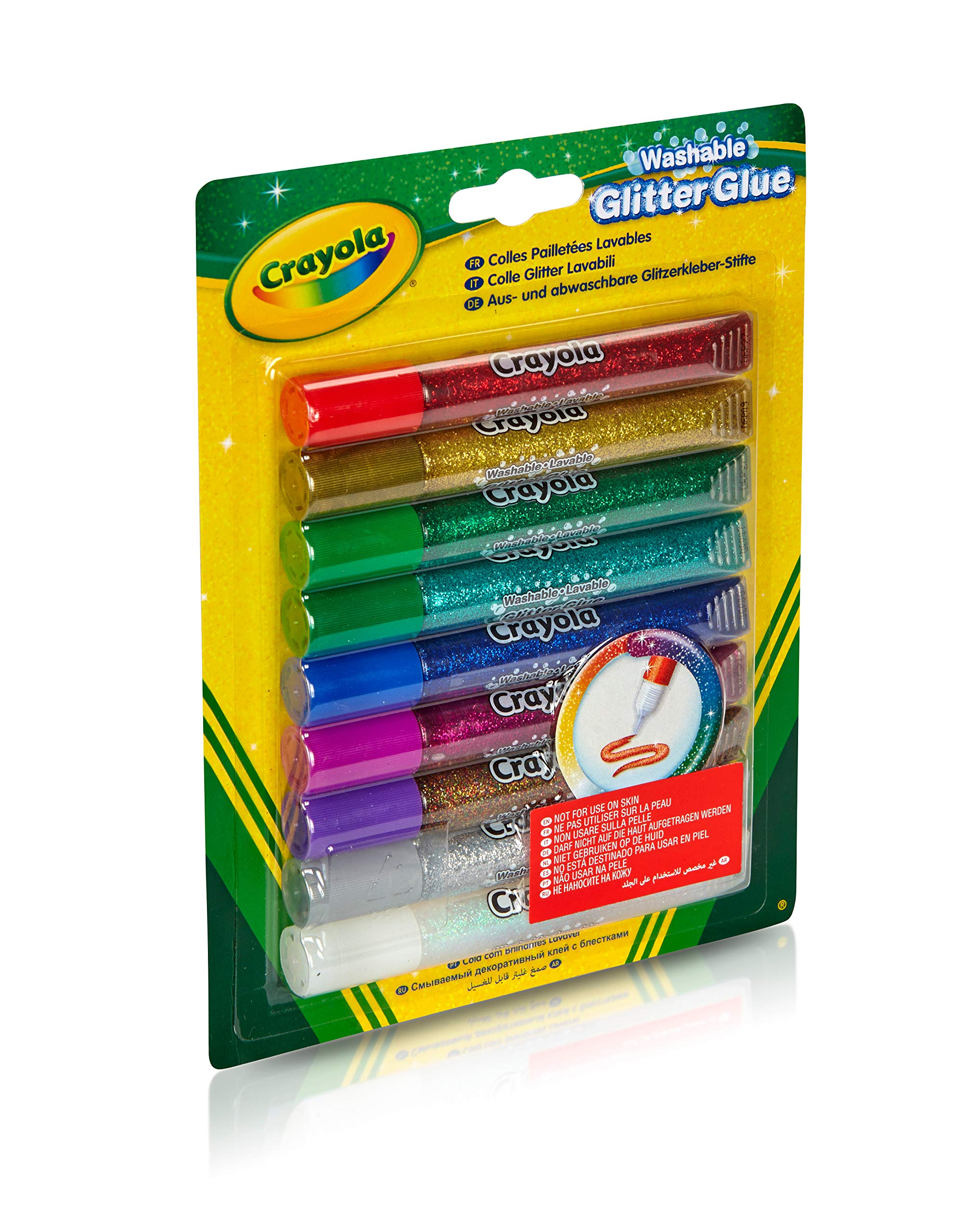 CRAYOLA 9 Count Washable Glitter Glue Set | Assorted Colors | Ages 3+ 2