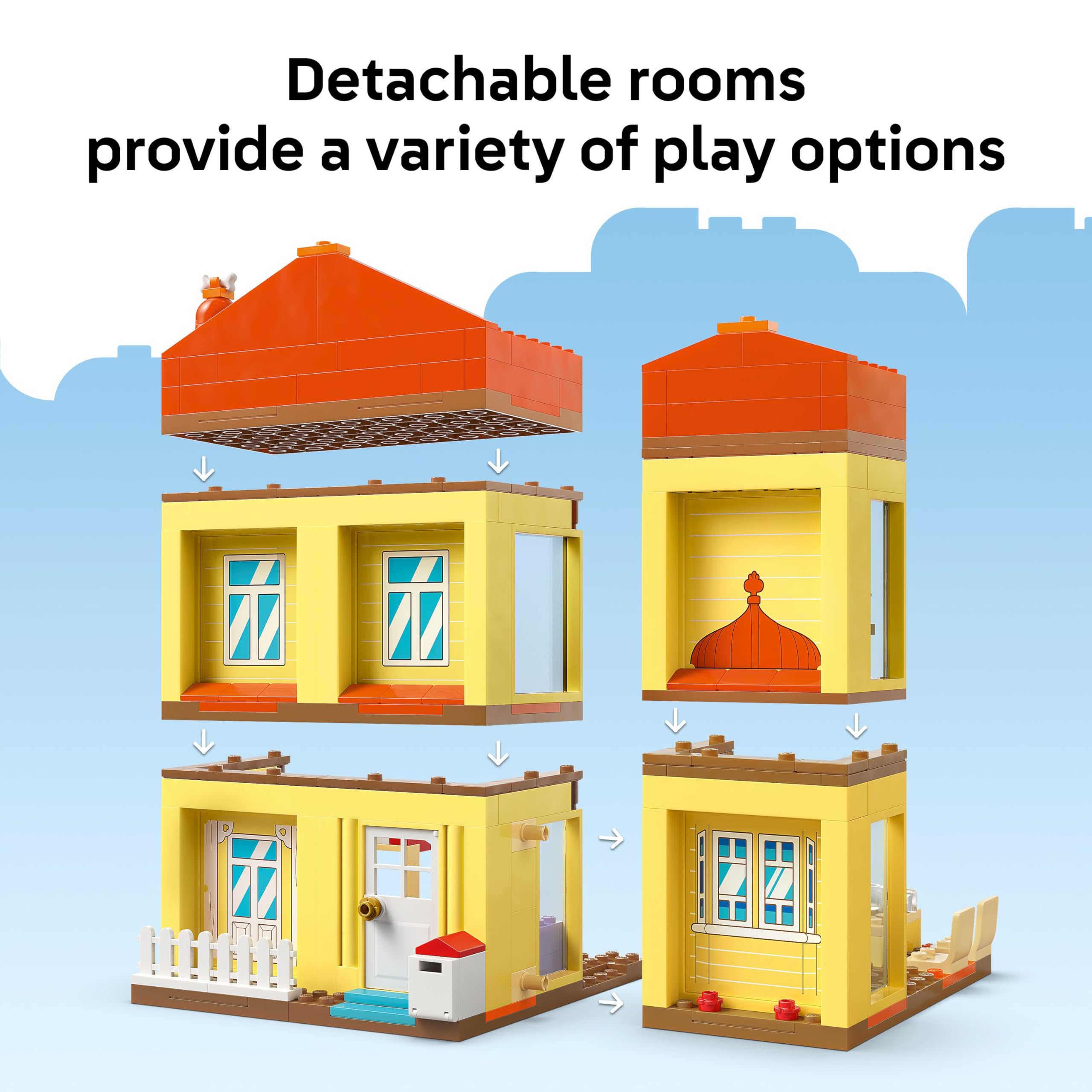 LEGO Bluey's Family House Building Set - Modular Playset with 4 Minifigures | Ages 4+ 7