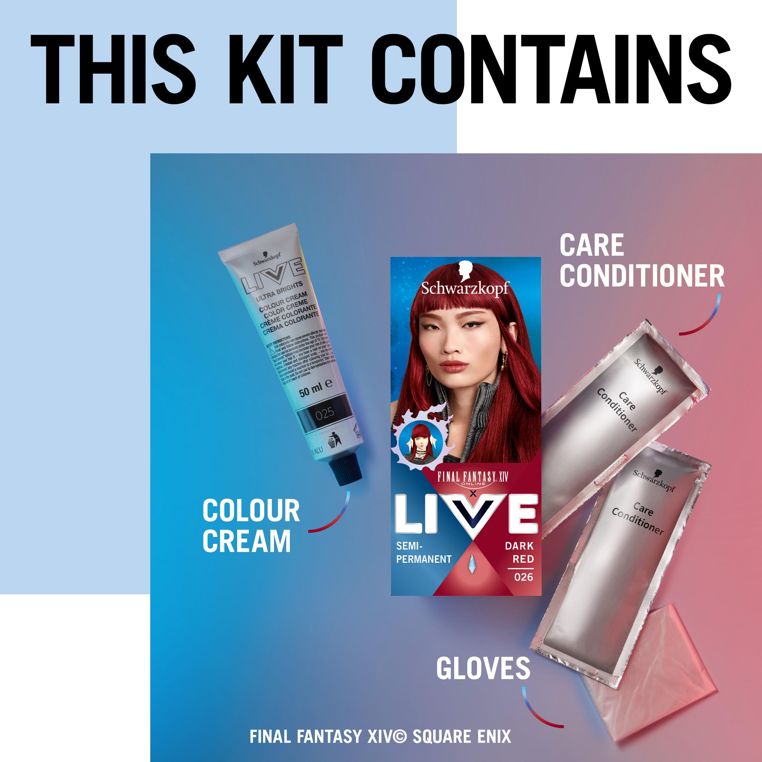 Schwarzkopf LIVE Ultra Brights or Pastels Dark Red 026 - Semi-Permanent Hair Dye (50ml) 6