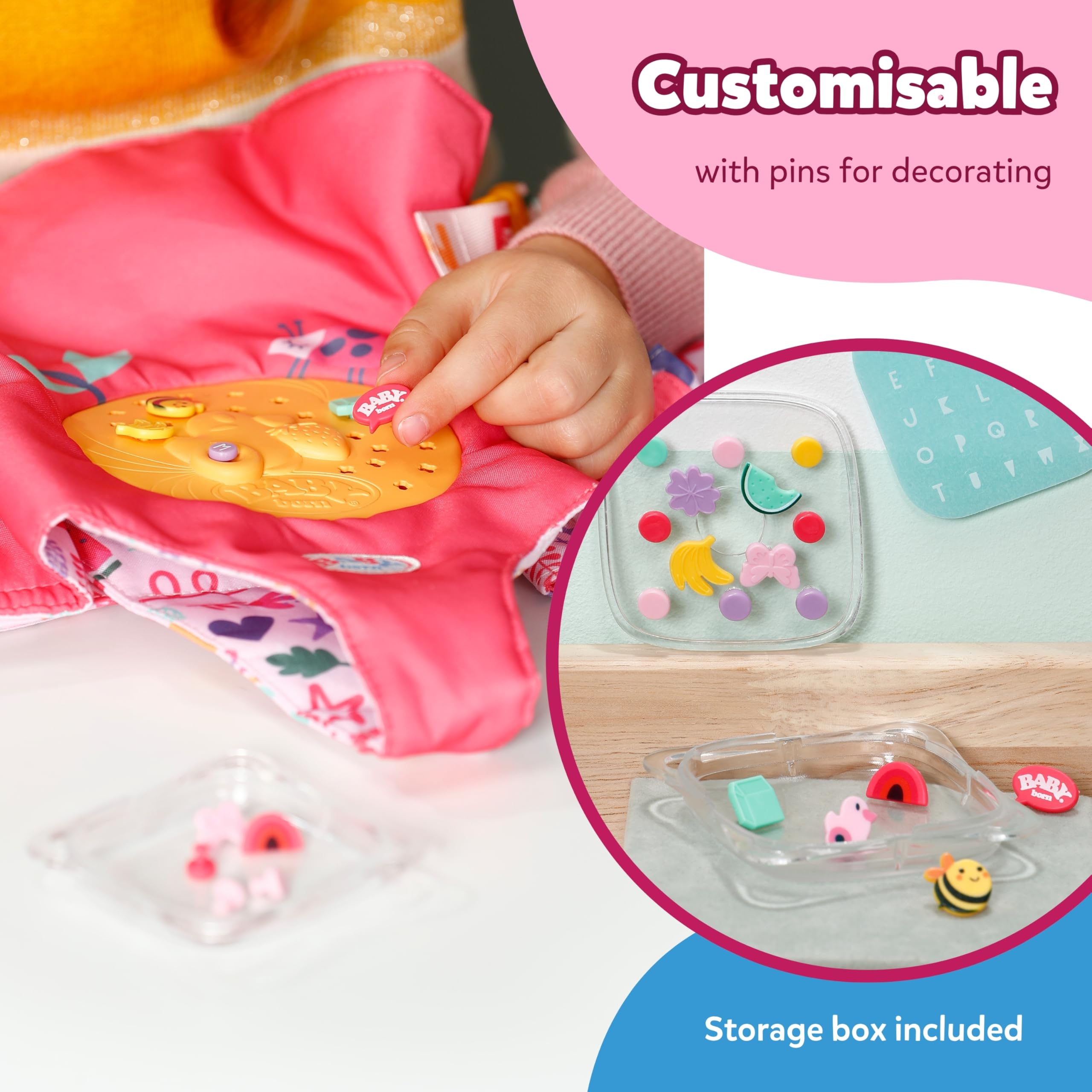 BABY born Baby Carrier Pin-Play with Adjustable Harness for Dolls 4