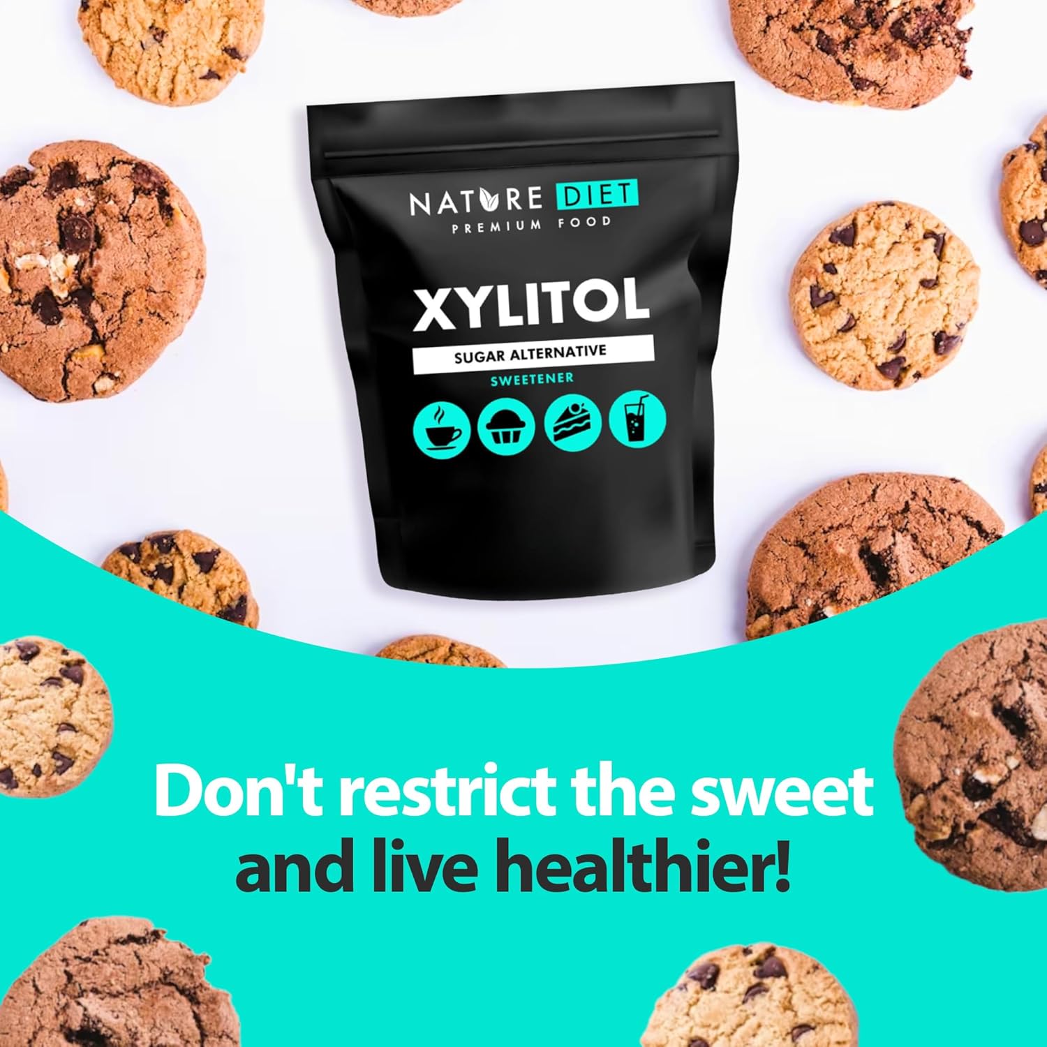 Nature Diet - Xylitol 1 kg | 100% Natural Plant-Based Sweetener | Low Glycemic Sugar Substitute 7
