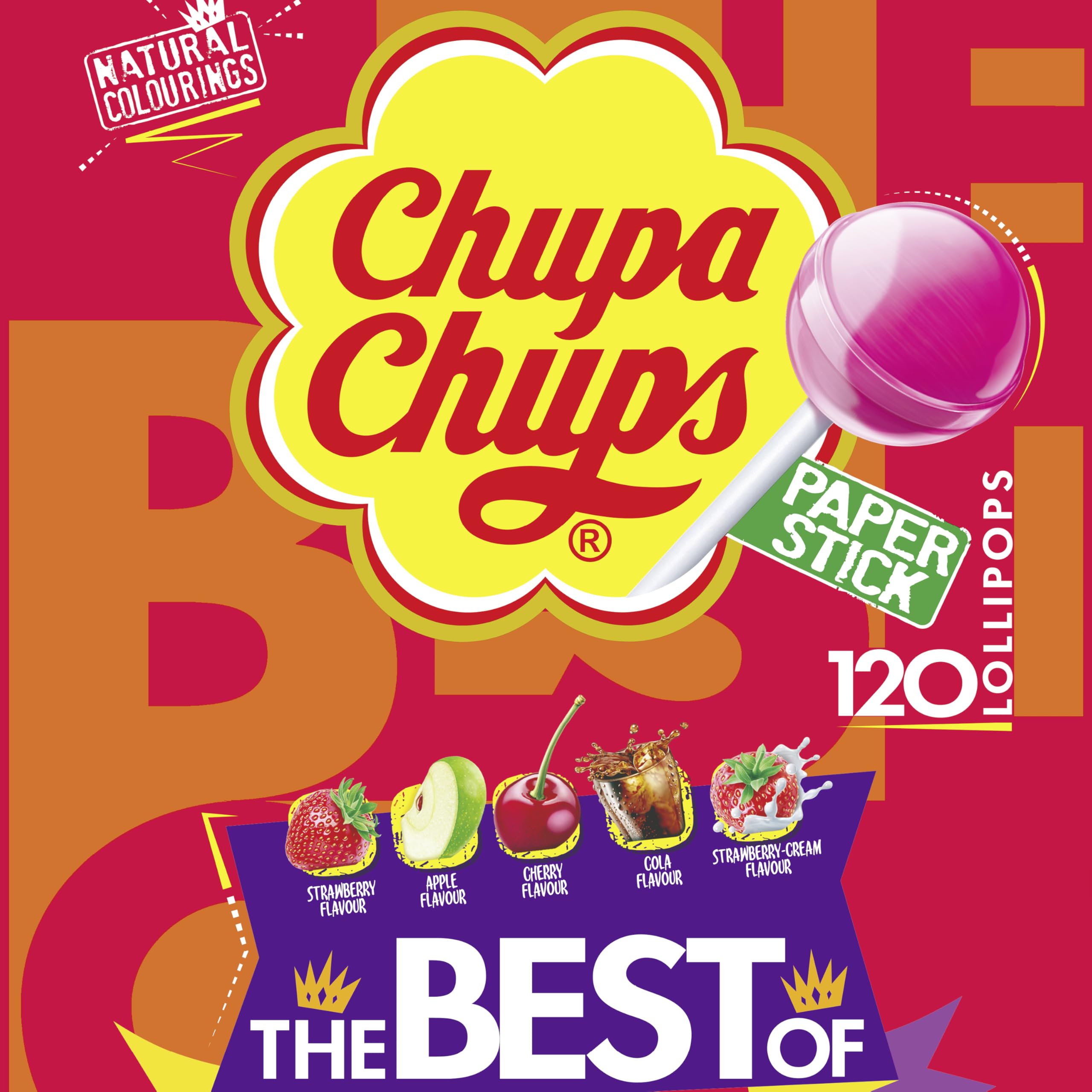 Chupa Chups The Best of Lollipop Party Bag | 120 Count | 5 Classic Flavours 2