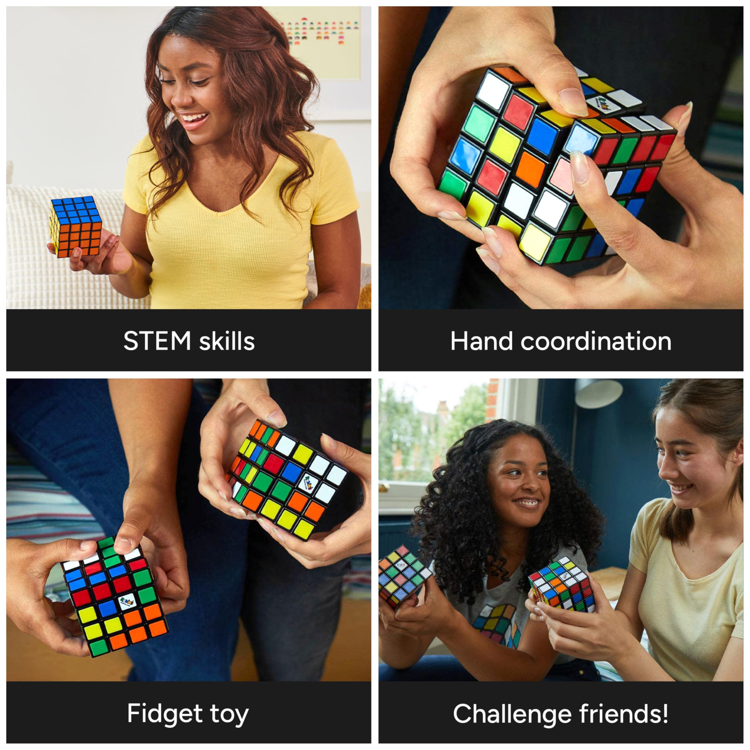 Rubik's Master 4x4 Sequential Puzzle Cube - Multicolor Plastic | Age 8-98 4