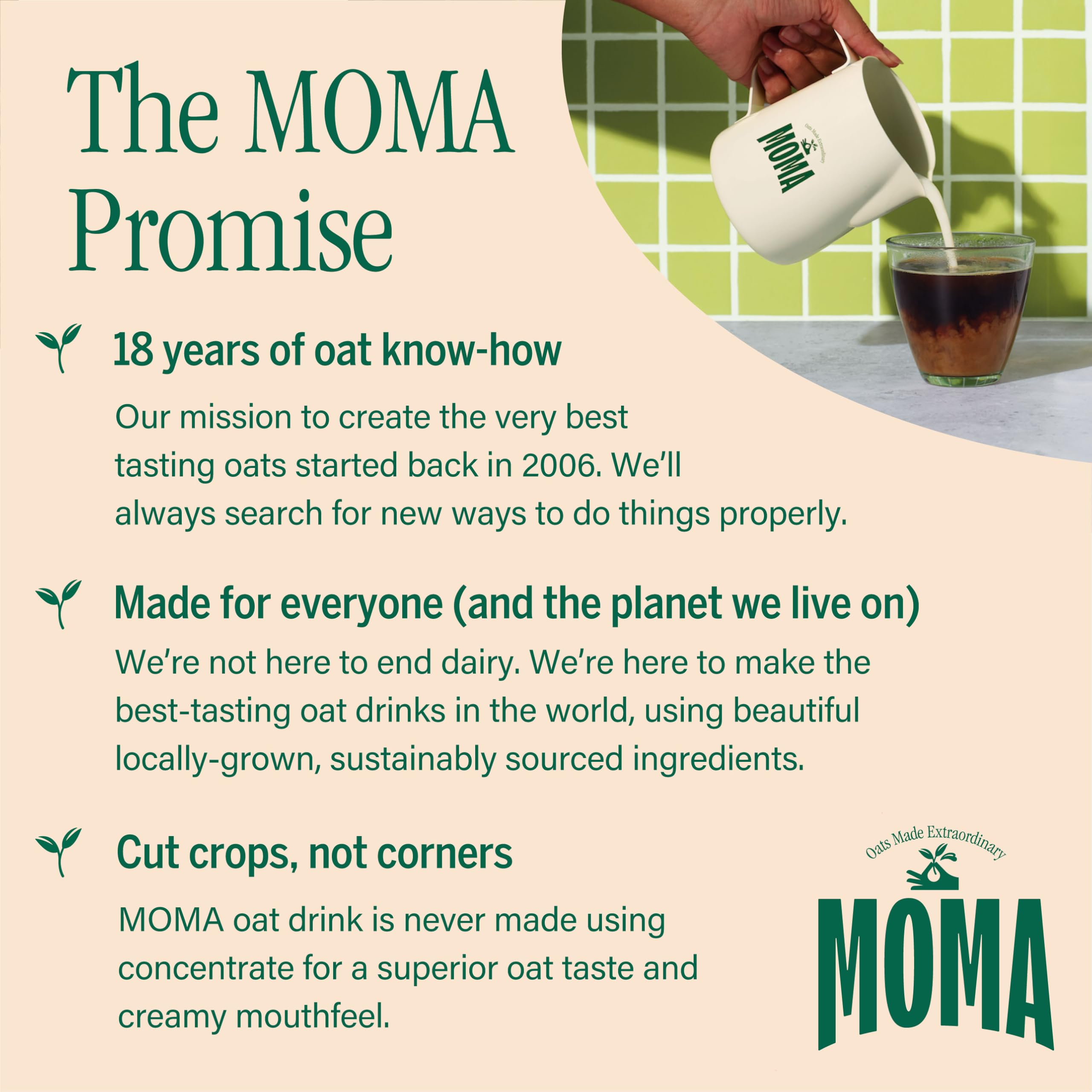 MOMA Barista Oat Drink - 750ml - Plant-Based, Vegan, No Added Sugar 9