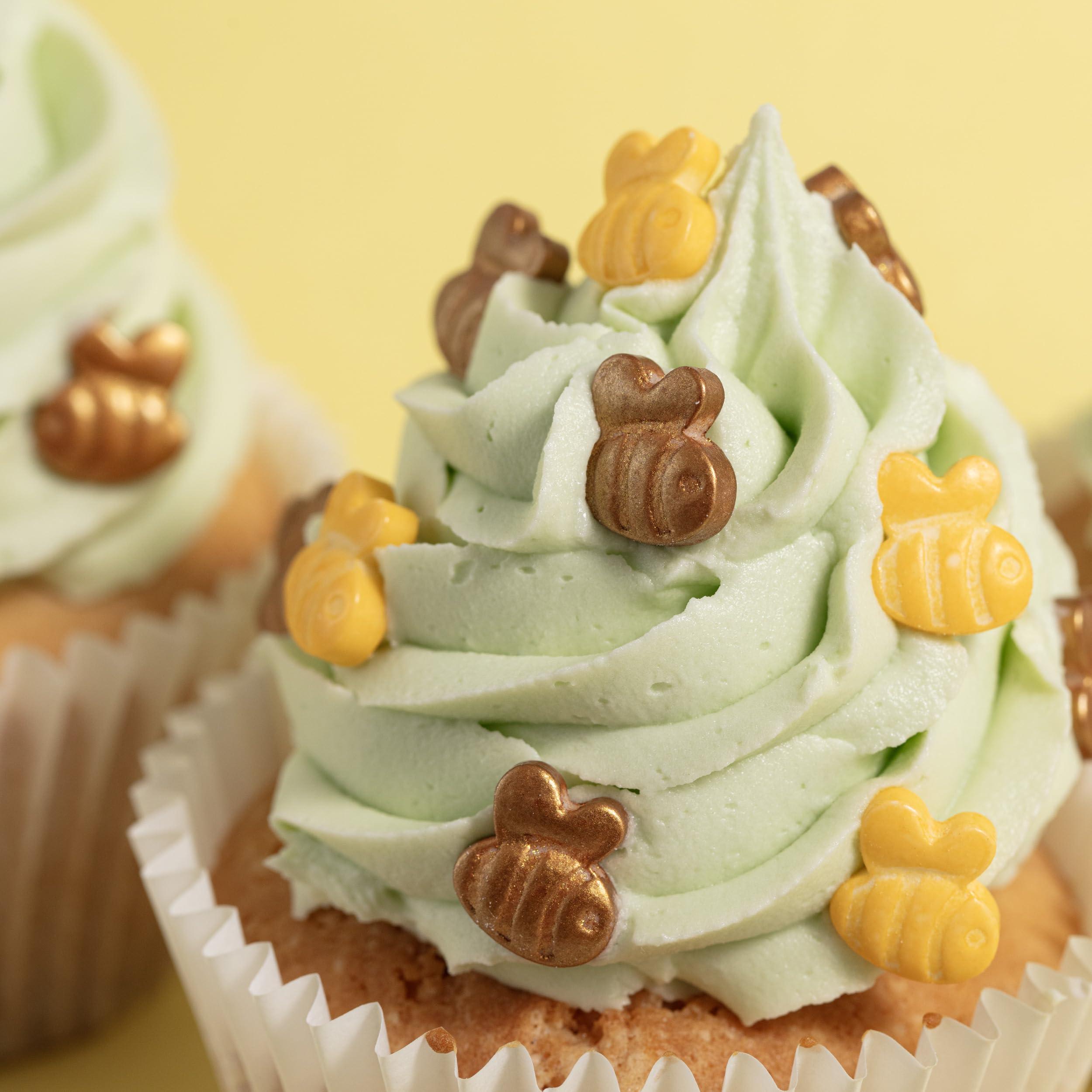 PME Bumble Bees Edible Cupcake Toppers Sprinkle Charms - 25g | Yellow | 10mm Size 2