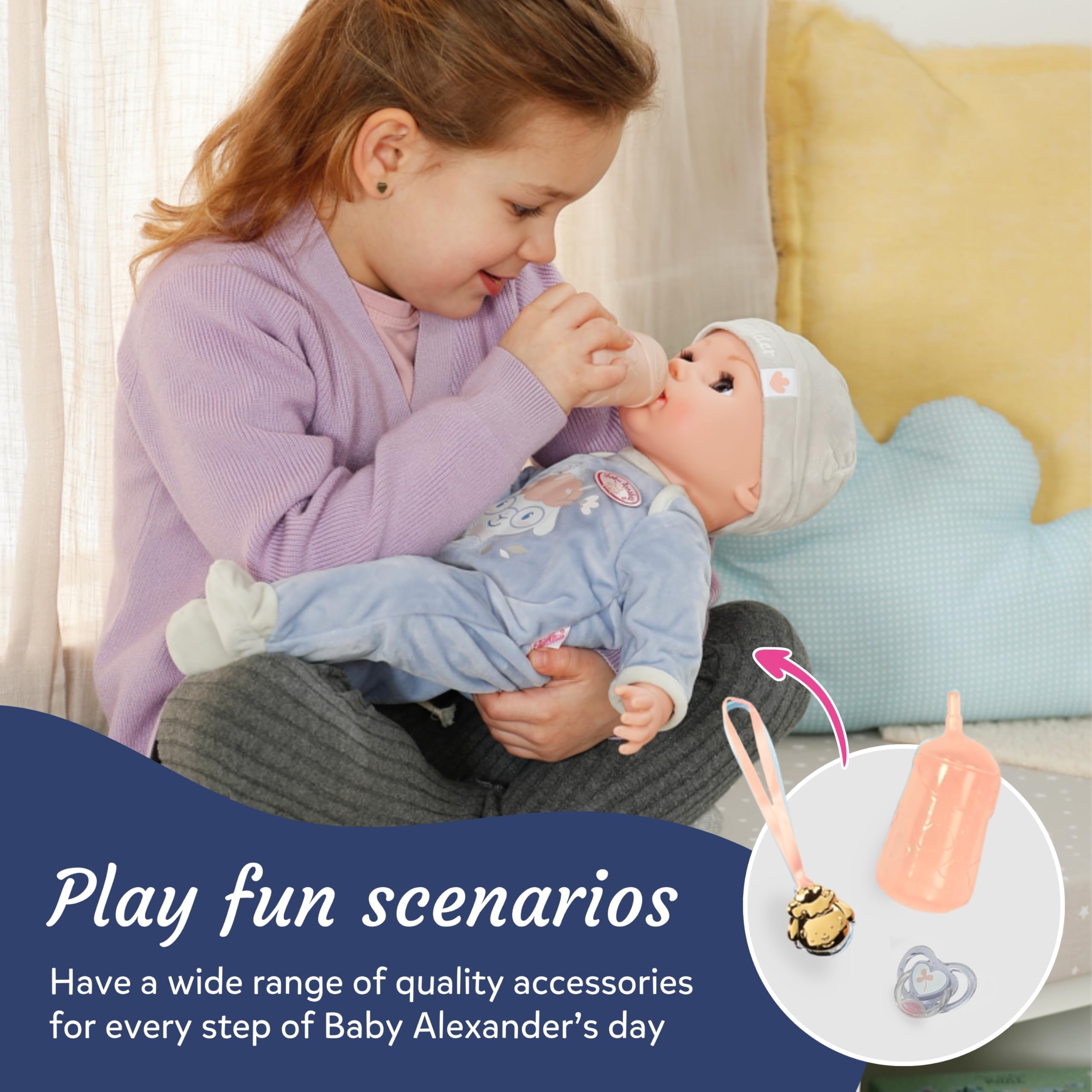 Baby Annabell Interactive Alexander 43cm Soft Bodied Doll | Unisex Children | Ages 3+ 4