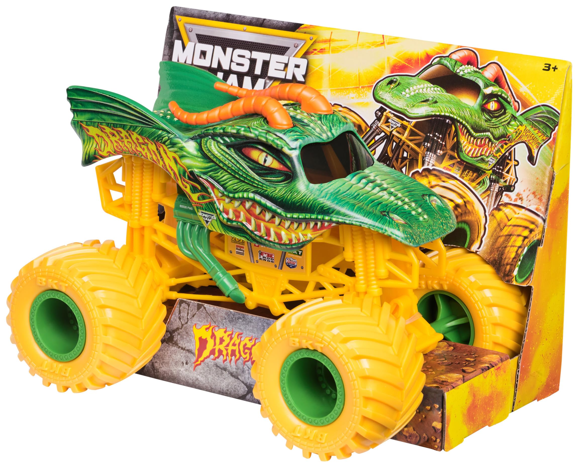 Monster Jam Dragon 1:24 Scale Collector Die-Cast Monster Truck | Working Suspension 8