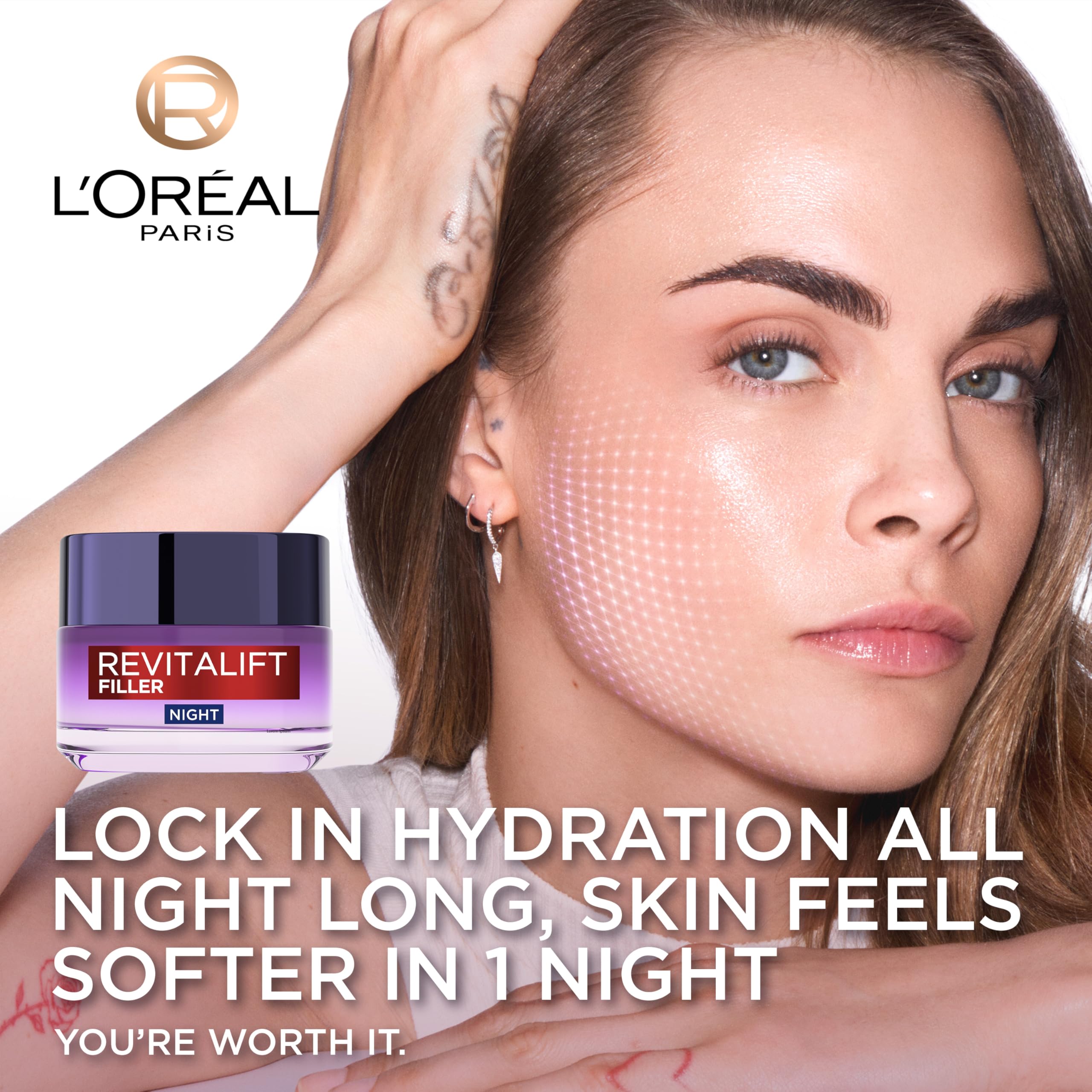 L'Oréal Paris Revitalift Filler Replumping Anti-Ageing Night Cream (50 ml) 5