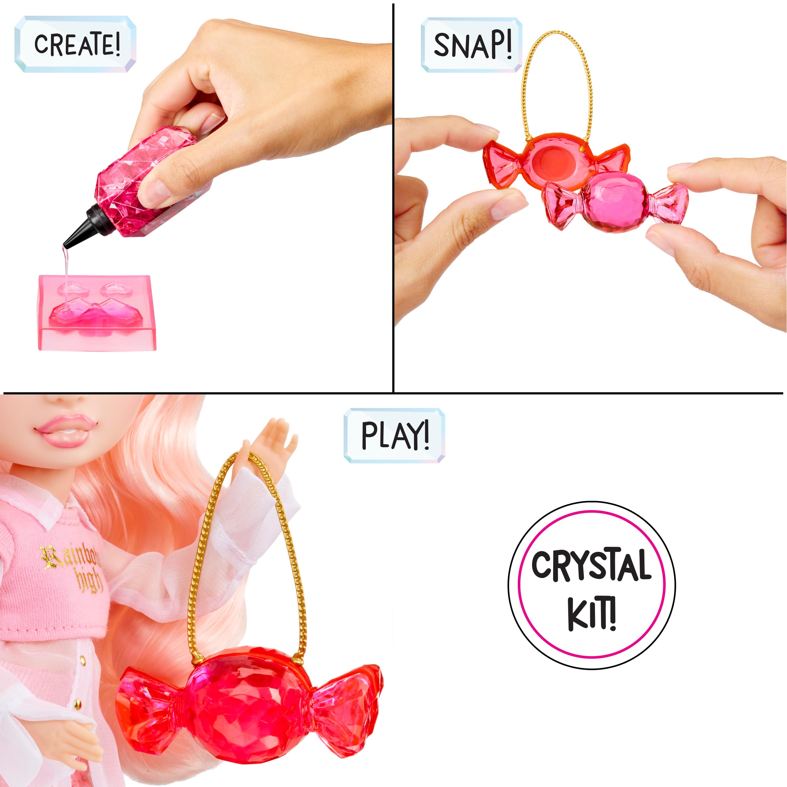 Rainbow High Creative Crystals Bella - Pink 28 cm Fashion Doll with Crystal 8