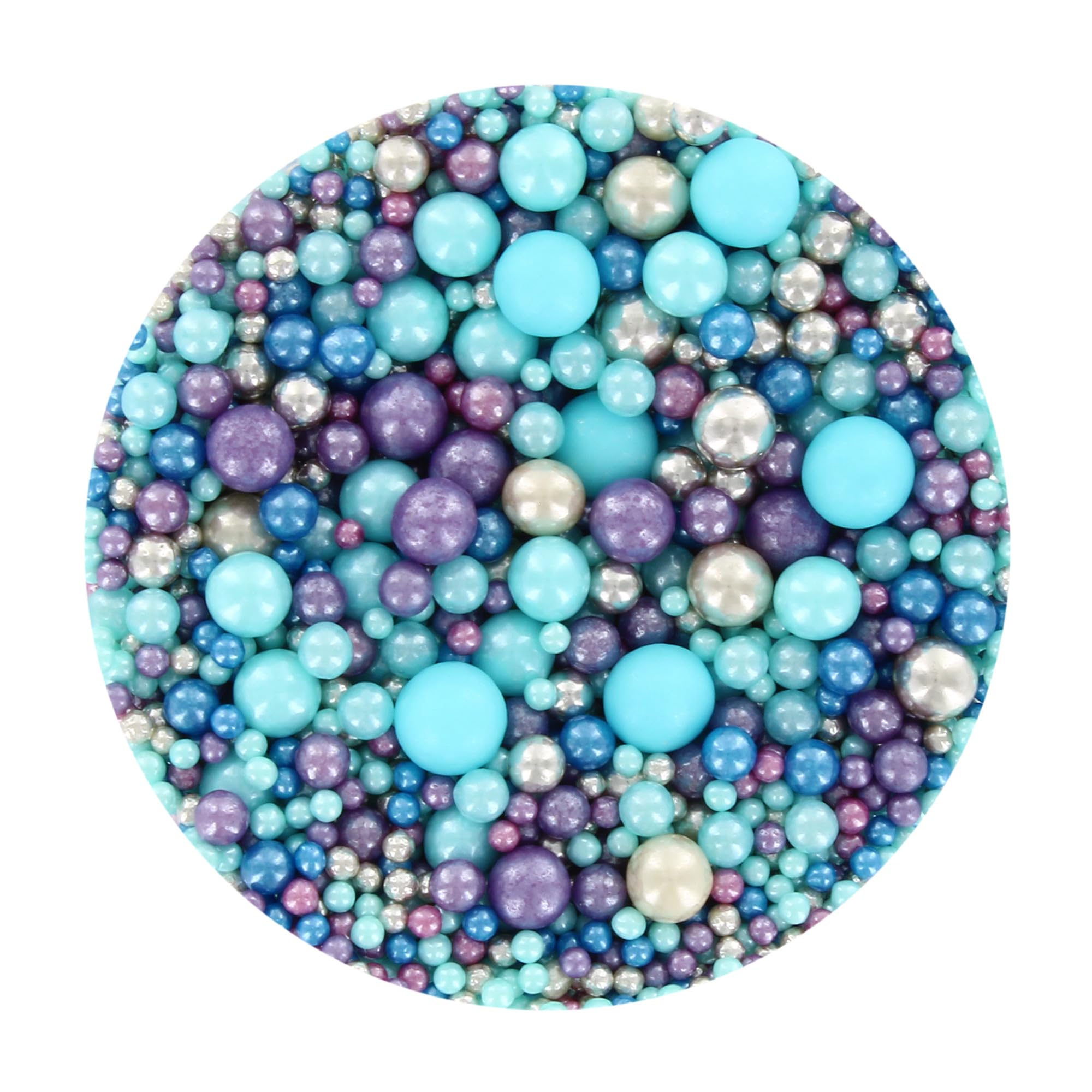 Baked with Love Aqua Pearl Sprinkles - Blue, Purple, Silver Mix | 100g Resealable Bottle 7