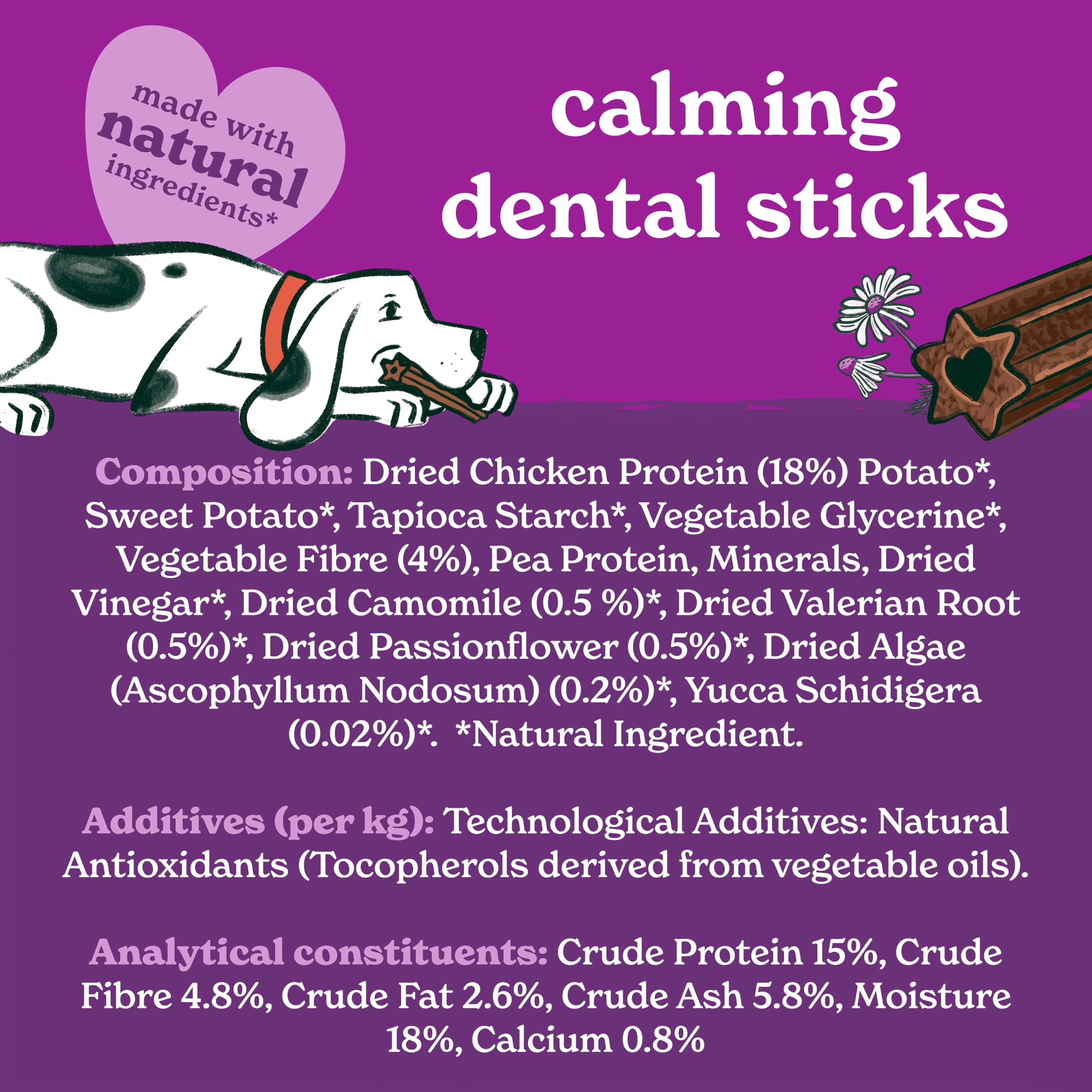 Forthglade Calming Dental Sticks for Dogs - 20 Count | Grain Free | Chicken Flavor 4
