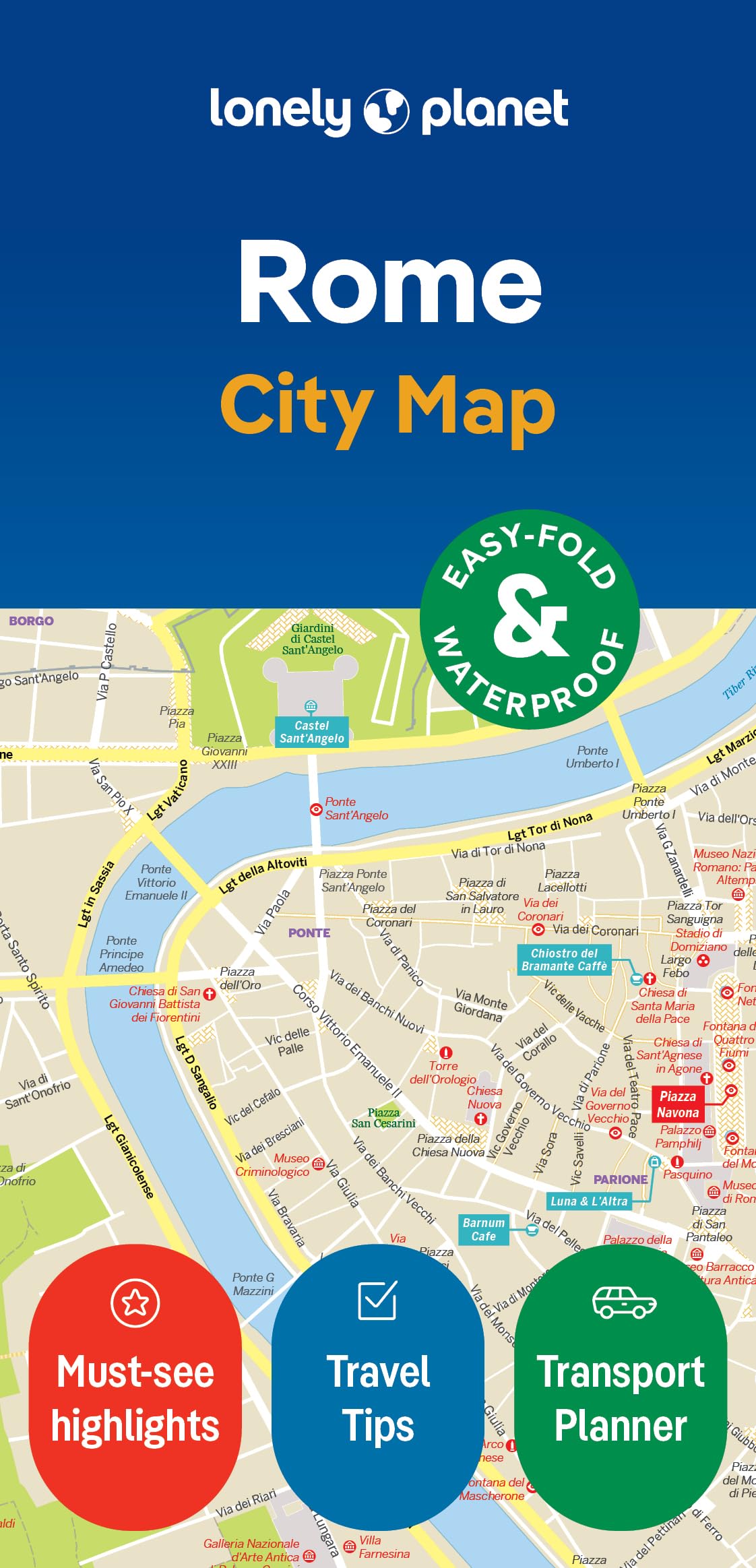 Lonely Planet Rome City Map - Folded Map, 2nd Edition
