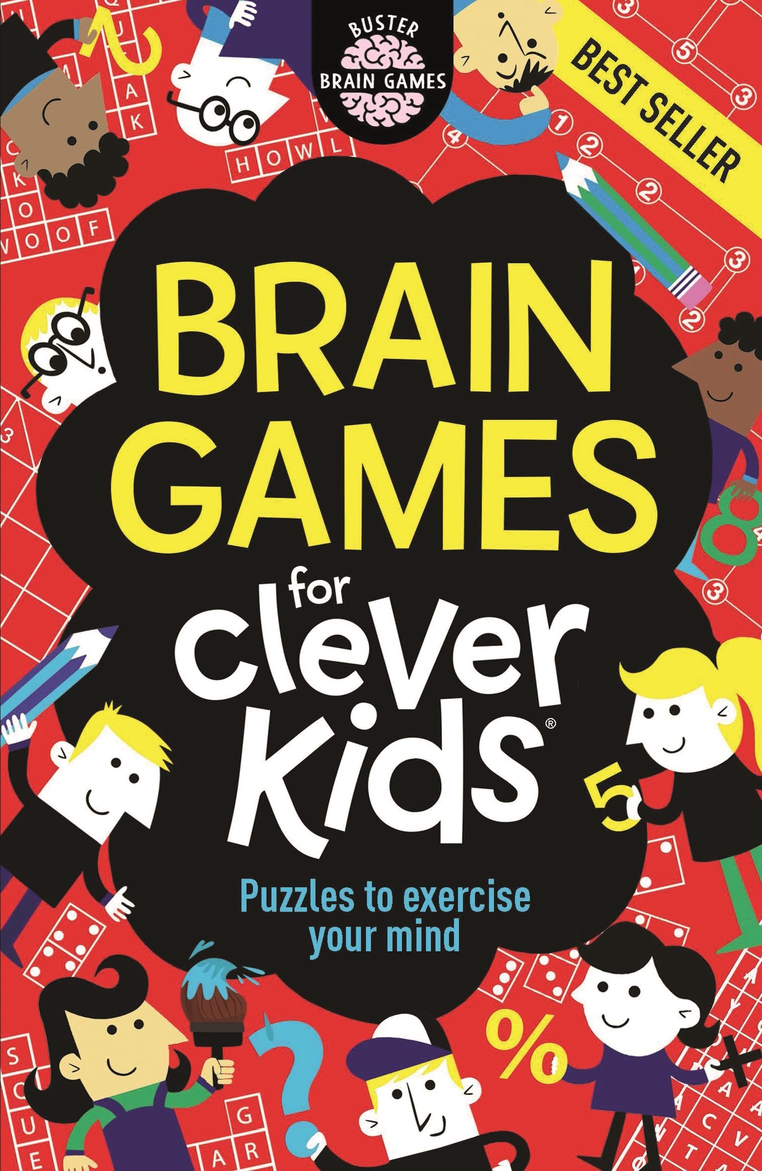 Buster Books Brain Games for Clever Kids - Puzzle Book for Ages 7-10 | Illustrated | English