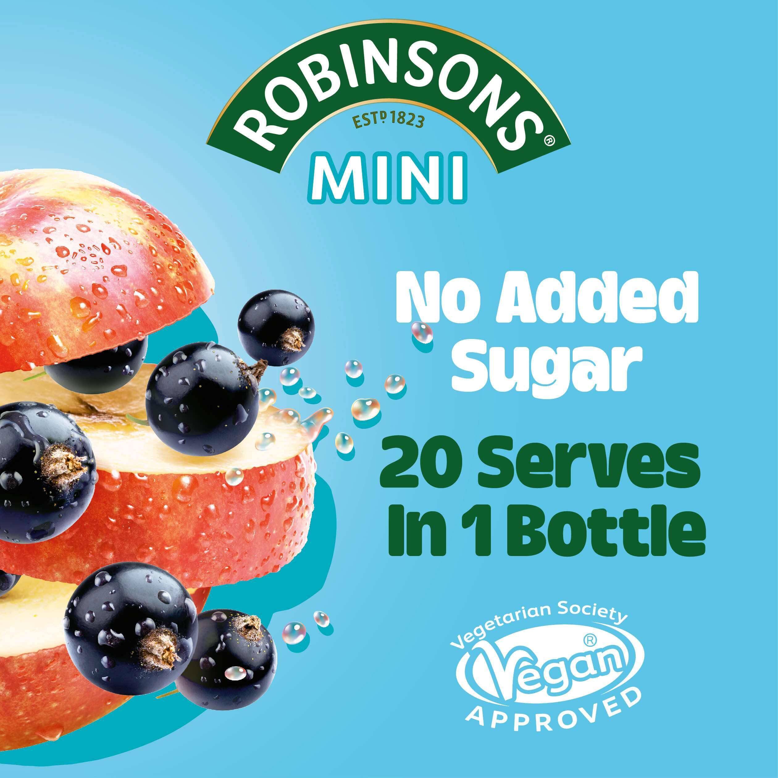 Robinsons Mini No Added Sugar Apple and Blackcurrant Concentrate | Low Calorie | 66ml 3