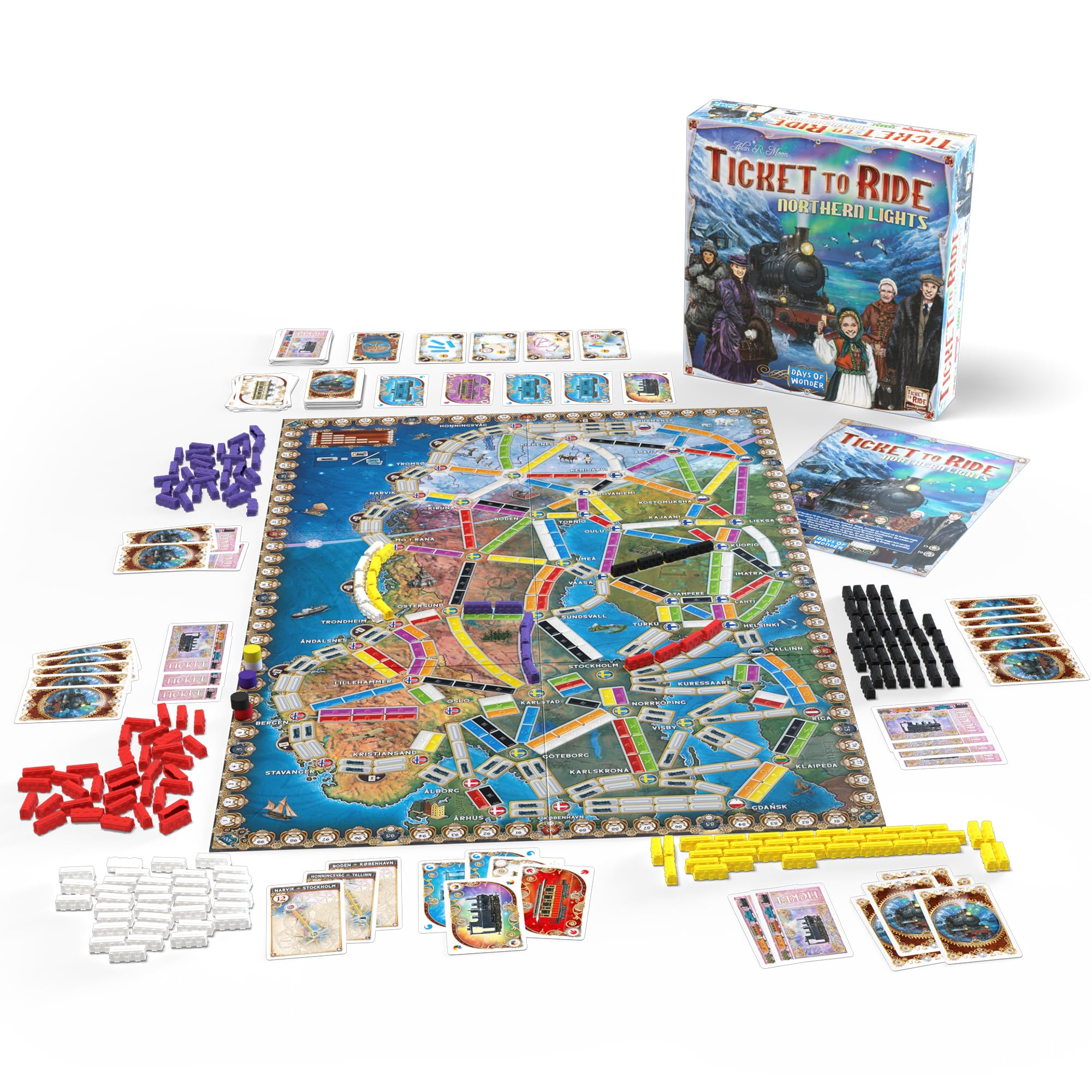 Asmodee Ticket to Ride - Northern Lights Board Game | Ages 8+ | 2-5 Players | 60 Min 3