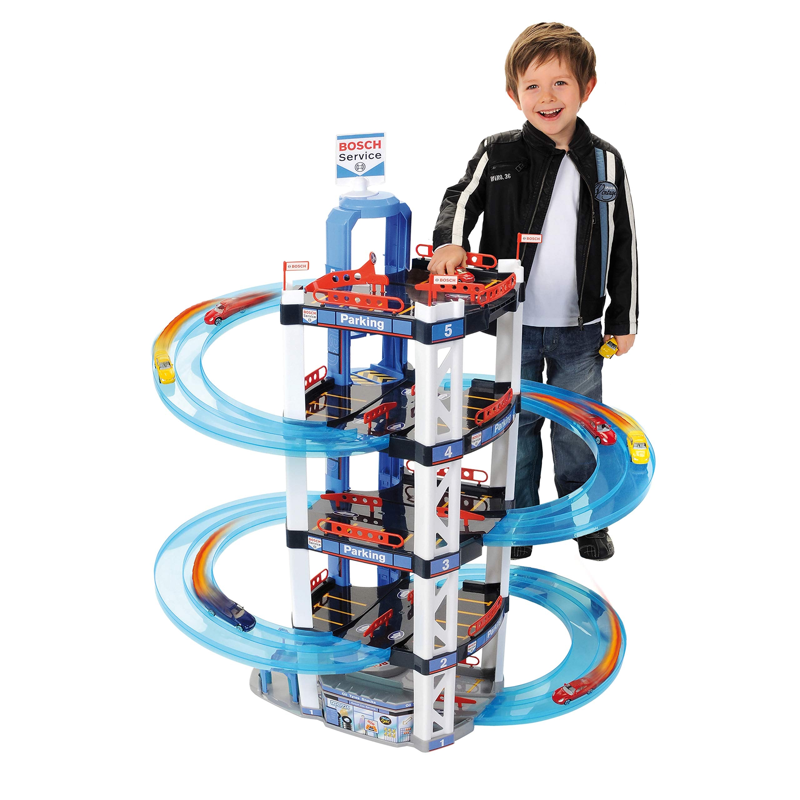 Theo Klein Bosch Car Service Multi-Storey Car Park - 5 Levels, 2-Lane Ramp | Ages 3+ 3