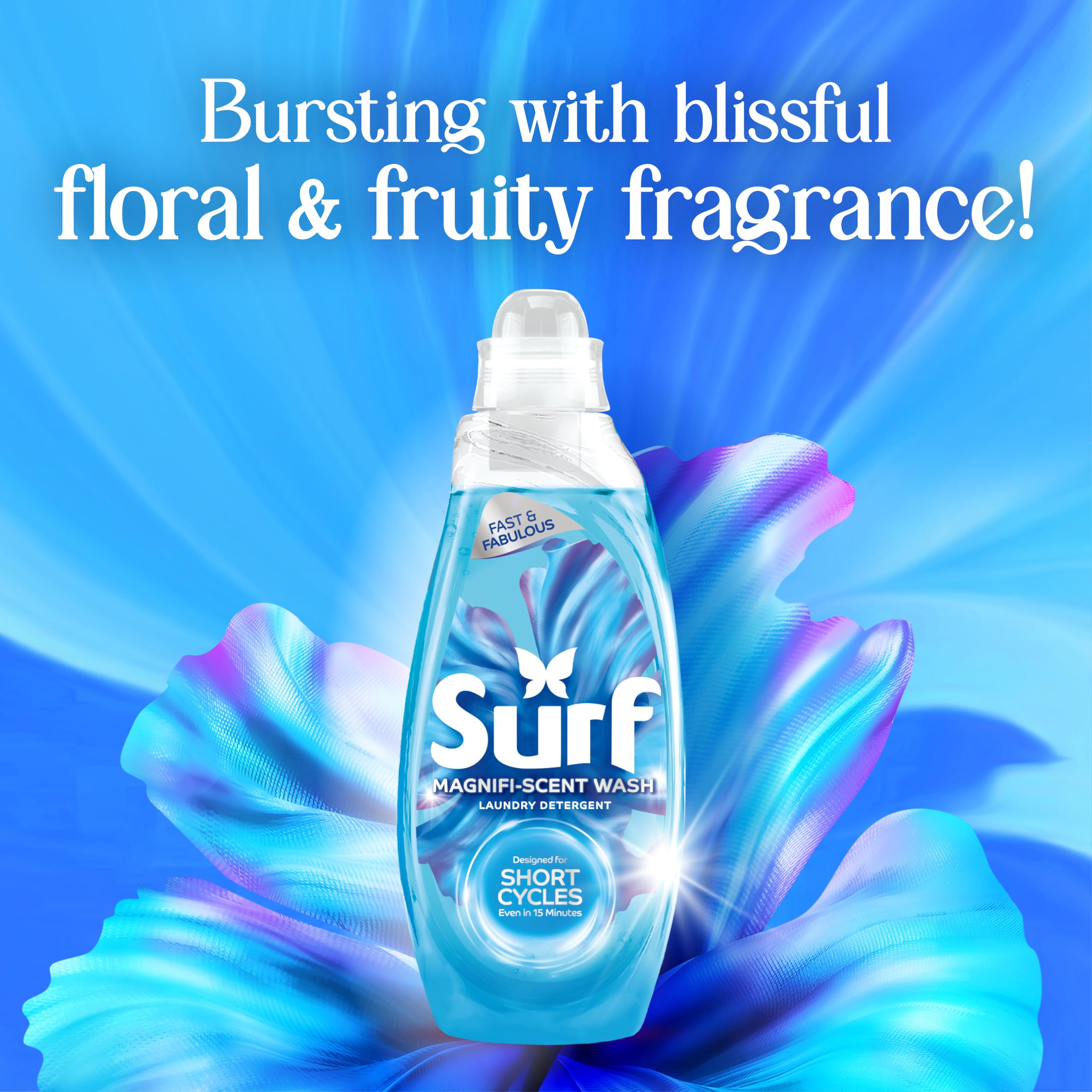 Surf Magnifi-Scent Wash Aqua Bliss Laundry Liquid Detergent | 1.08L | For 15-Minute Short Cycles 3