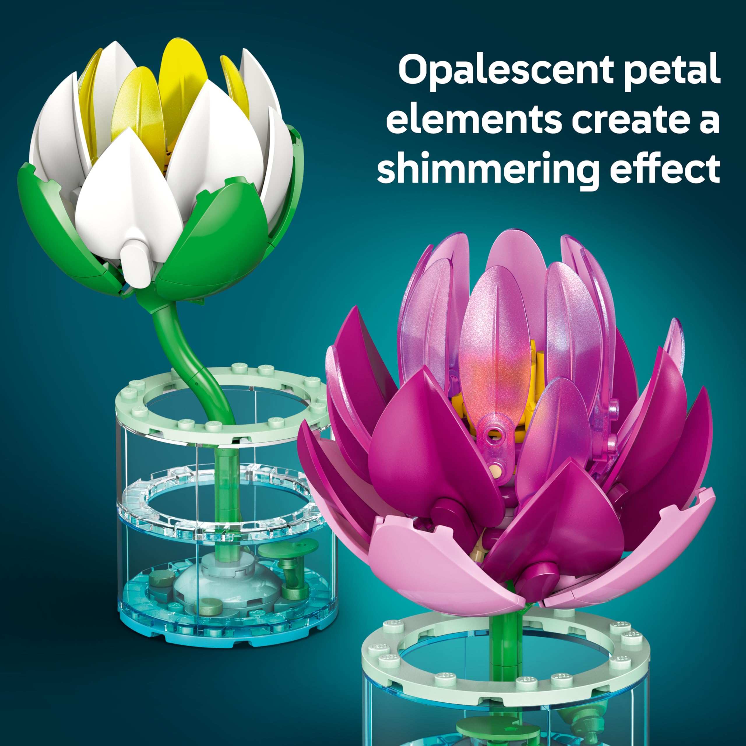 LEGO Botanicals Water Lilies Building Set 11511 - Faux Flowers for Ages 9+ | Multicolor 3