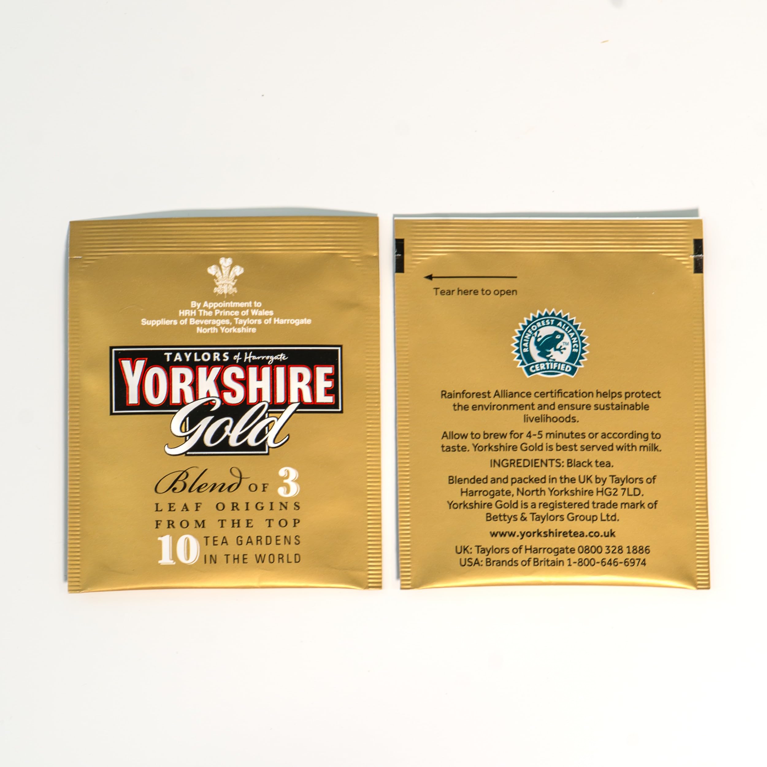 Yorkshire Tea Gold Black Tea Bags - 120 Count (6 Boxes of 20) | Rainforest Alliance Certified 6