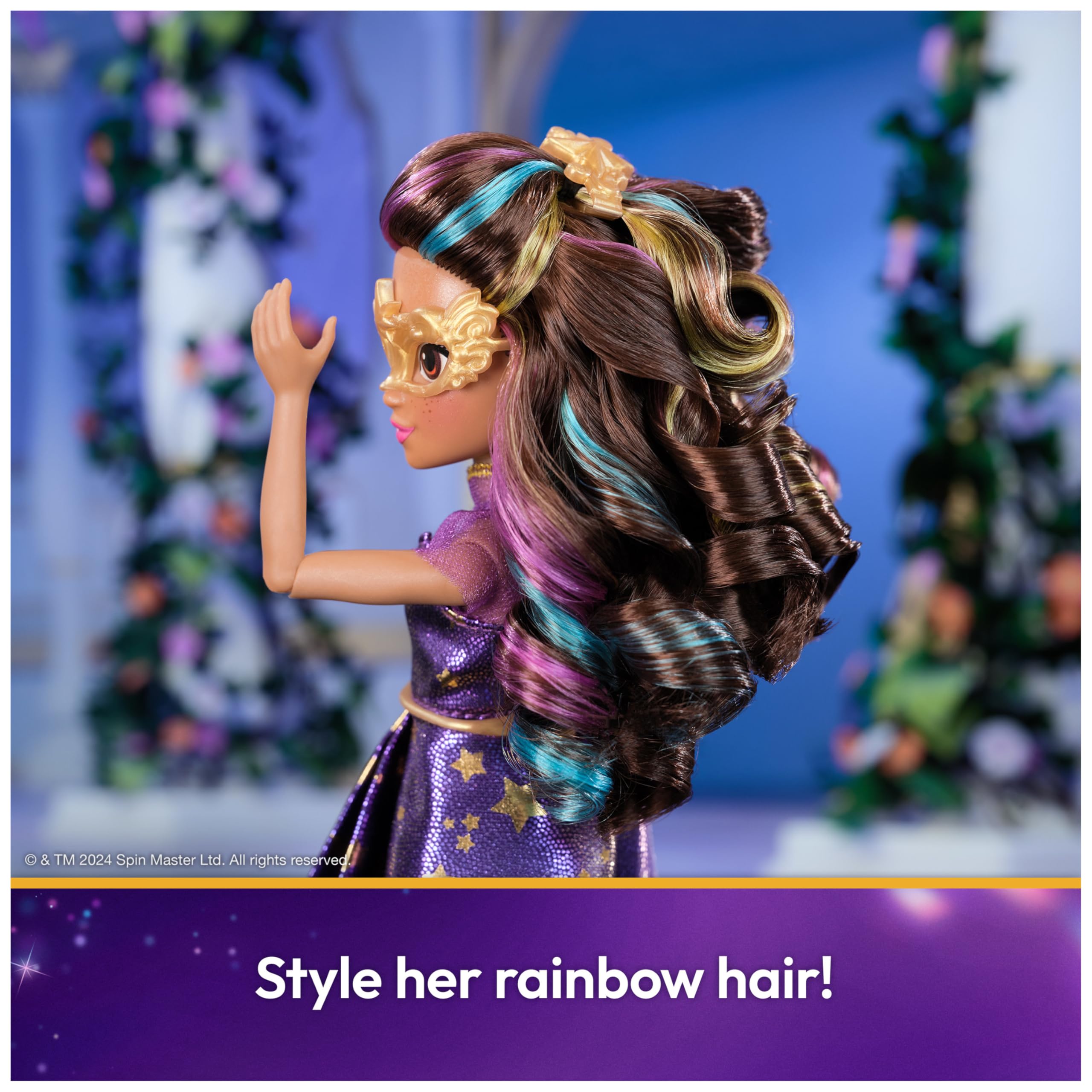 Unicorn Academy Sophia Deluxe Masquerade Ball Doll - 24.1cm | 9 Accessories | Rainbow Hair 3